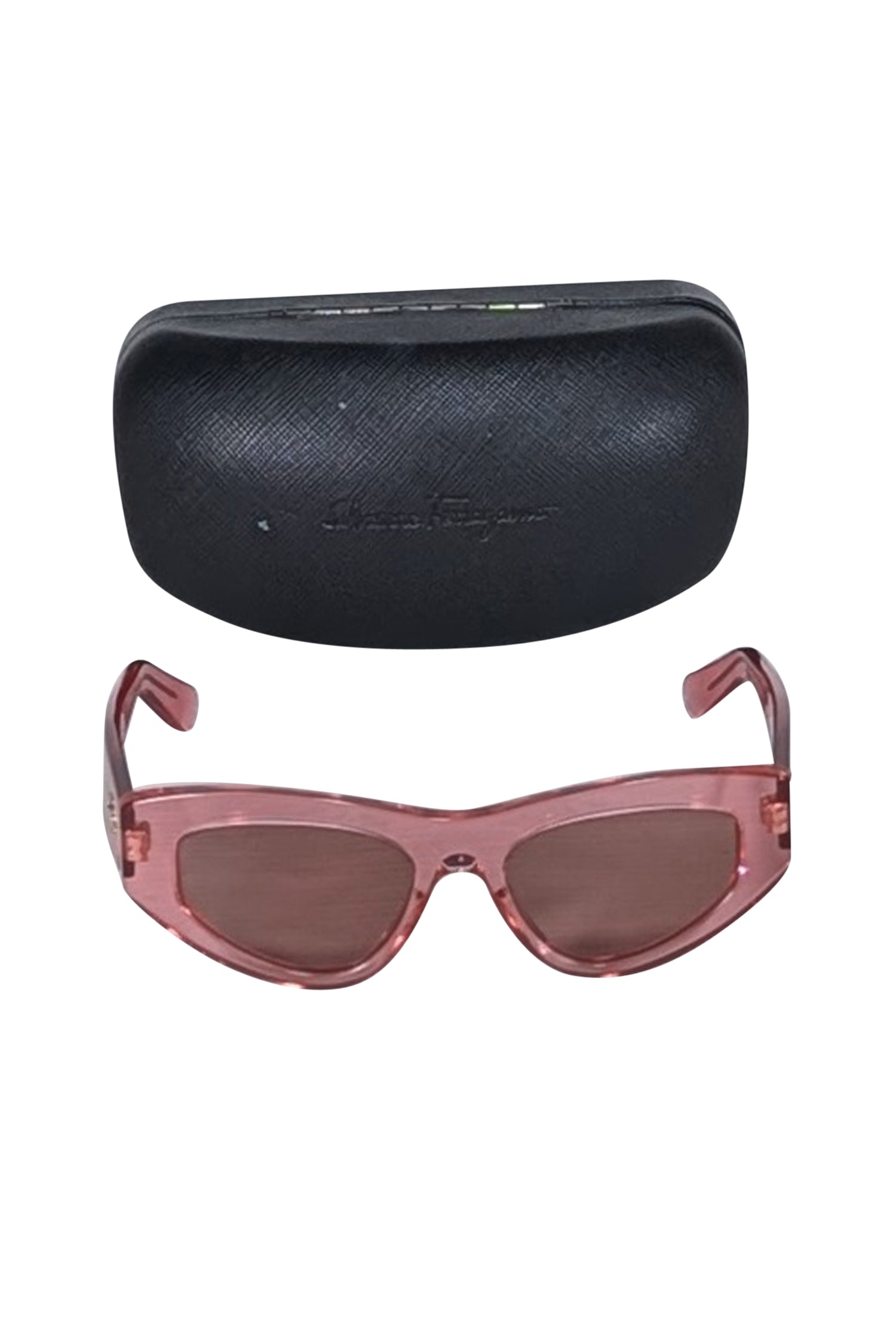 Ferragamo Pink Translucent Slim Cat Eye Sunglasses: Unleash Your Sassy Style!