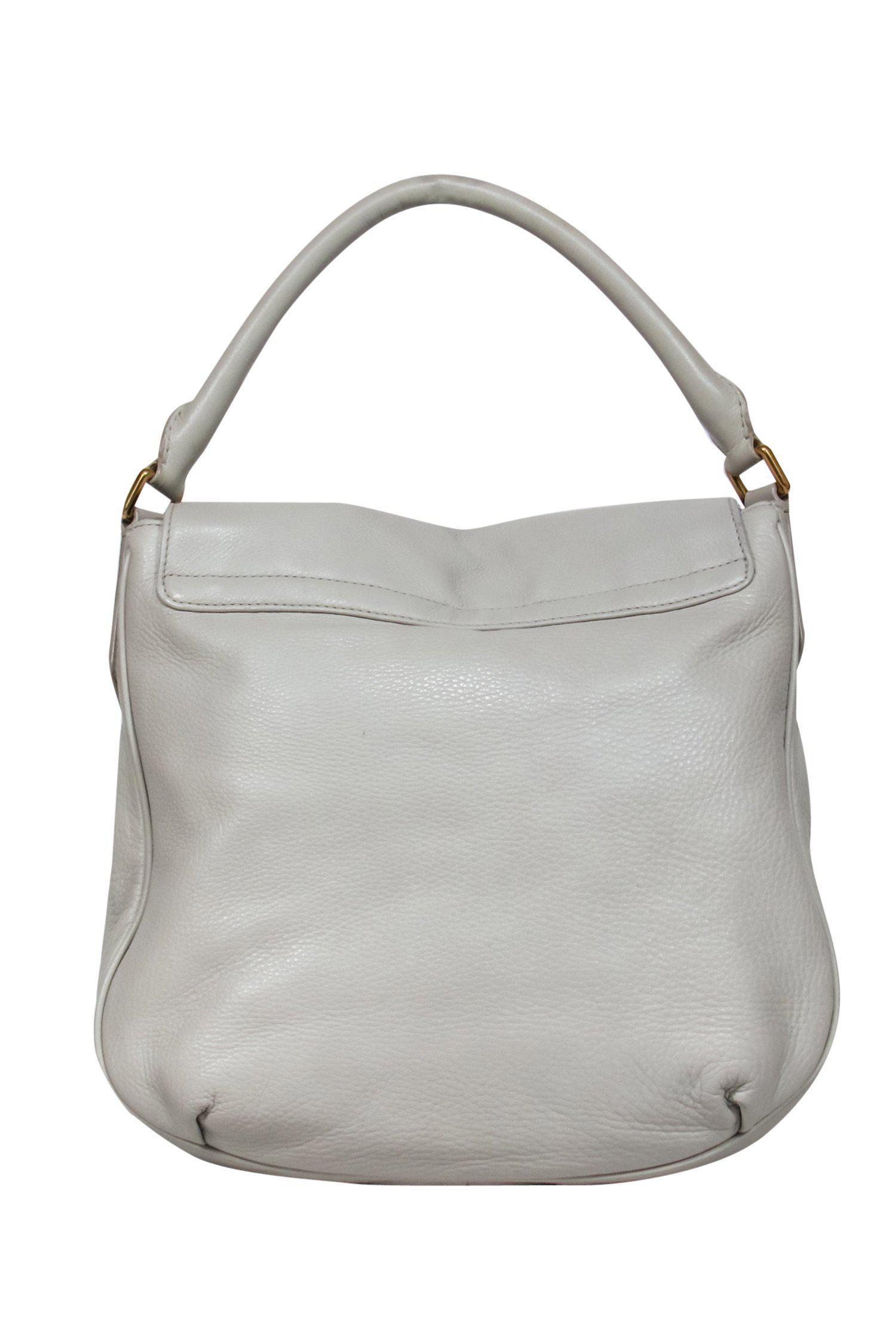 Marc by Marc Jacobs Cream Pebbled Leather Convertible Satchel - The Ultimate Chic Accessory