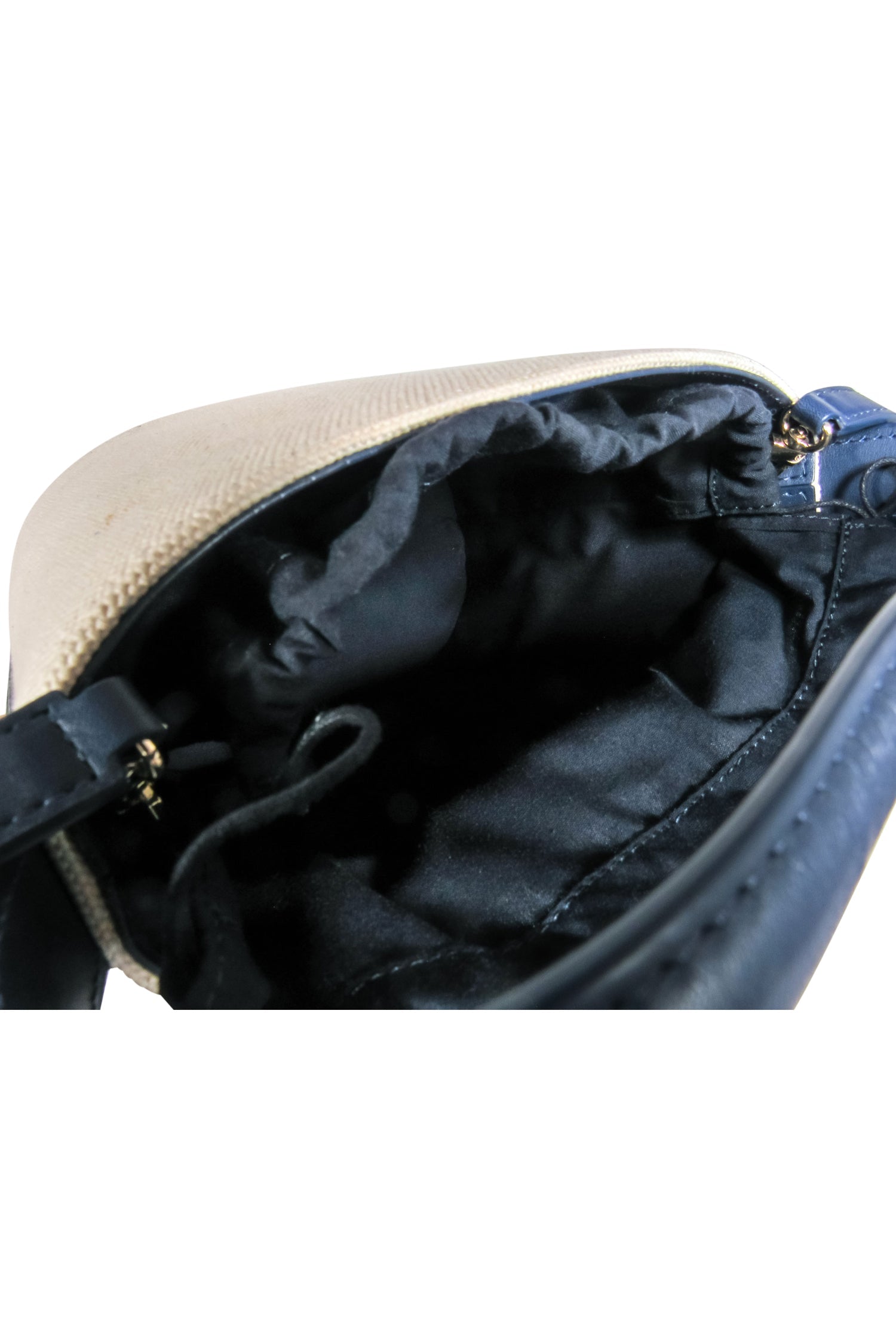 Staud's Tan Canvas & Navy Leather Bisset: The Ultimate Convertible Summer Bucket Bag