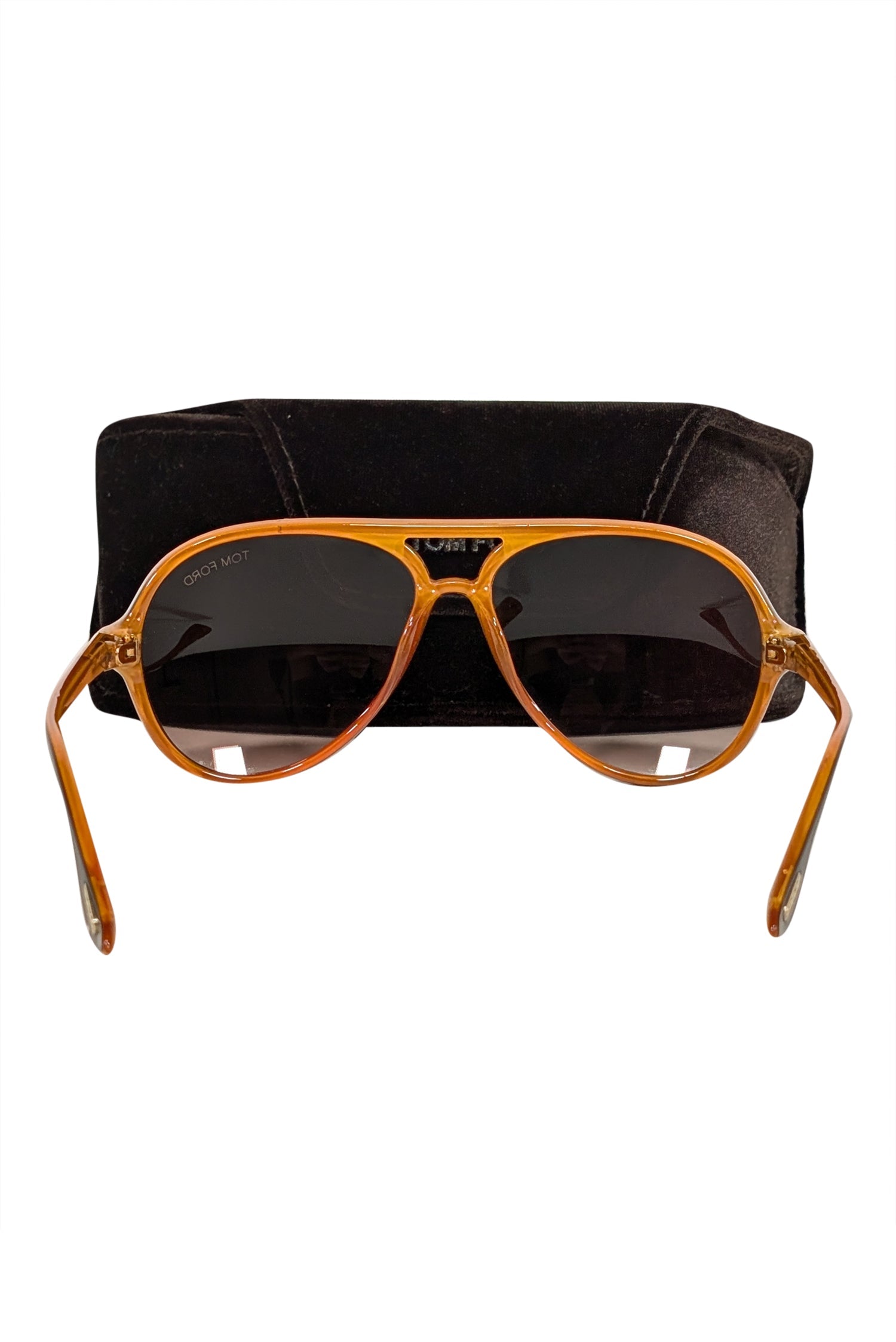Tom Ford Brown & Orange Aviator Sunglasses - A Bold Fashion Statement