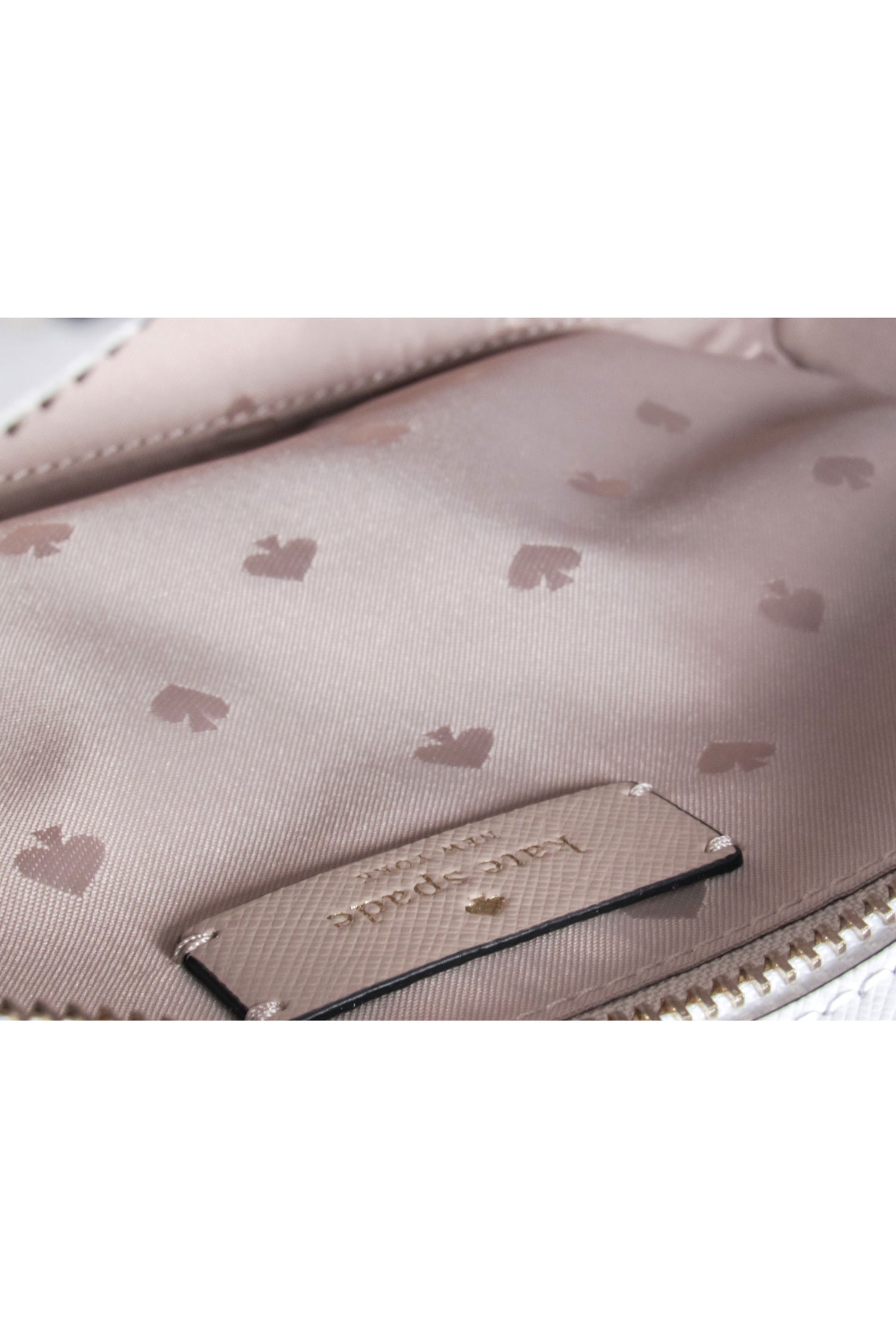 Kate Spade - Chic Beige, White & Black Saffiano Staci Leather Satchel