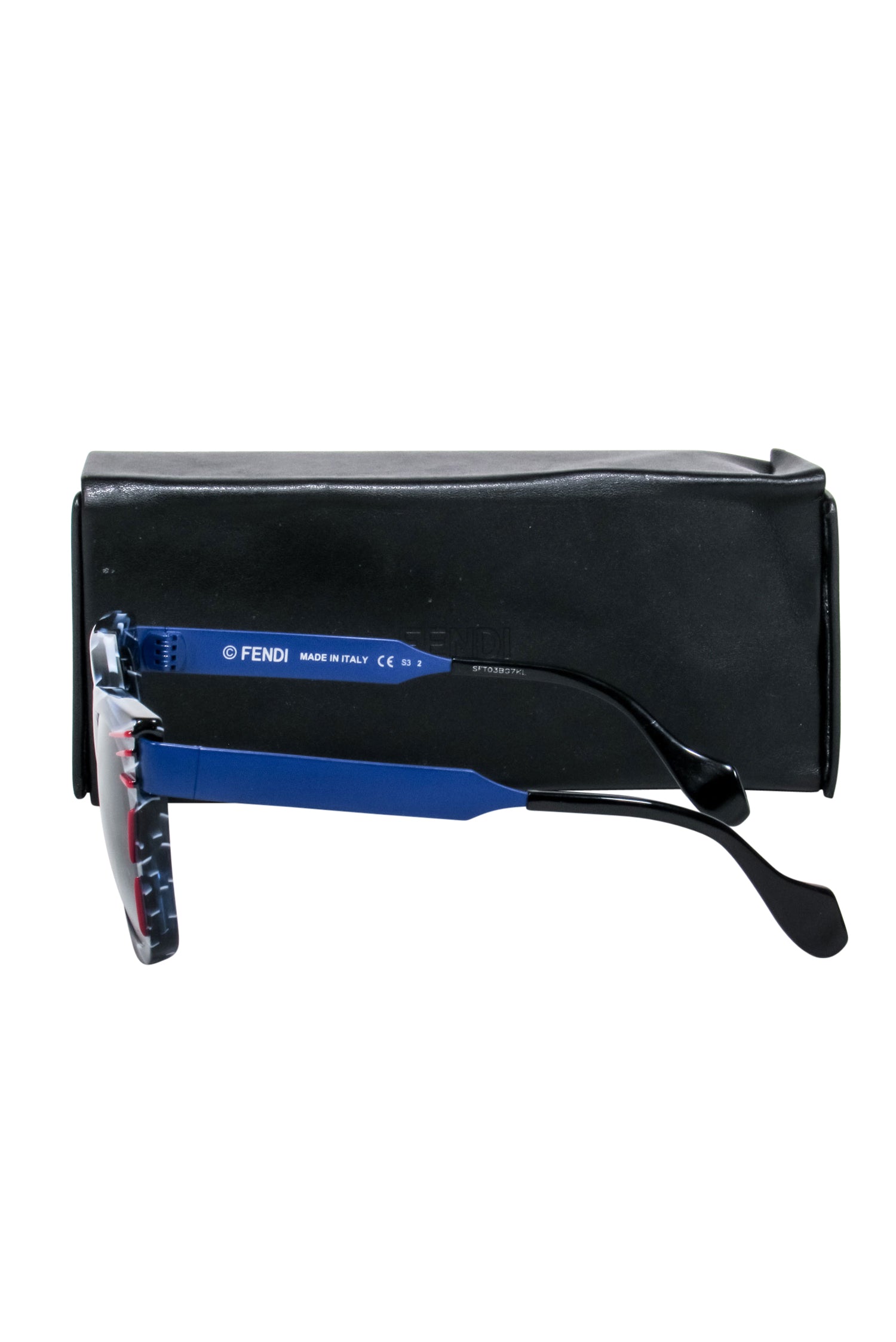 Fendi Stylish Blue & White Print Square Sunglasses