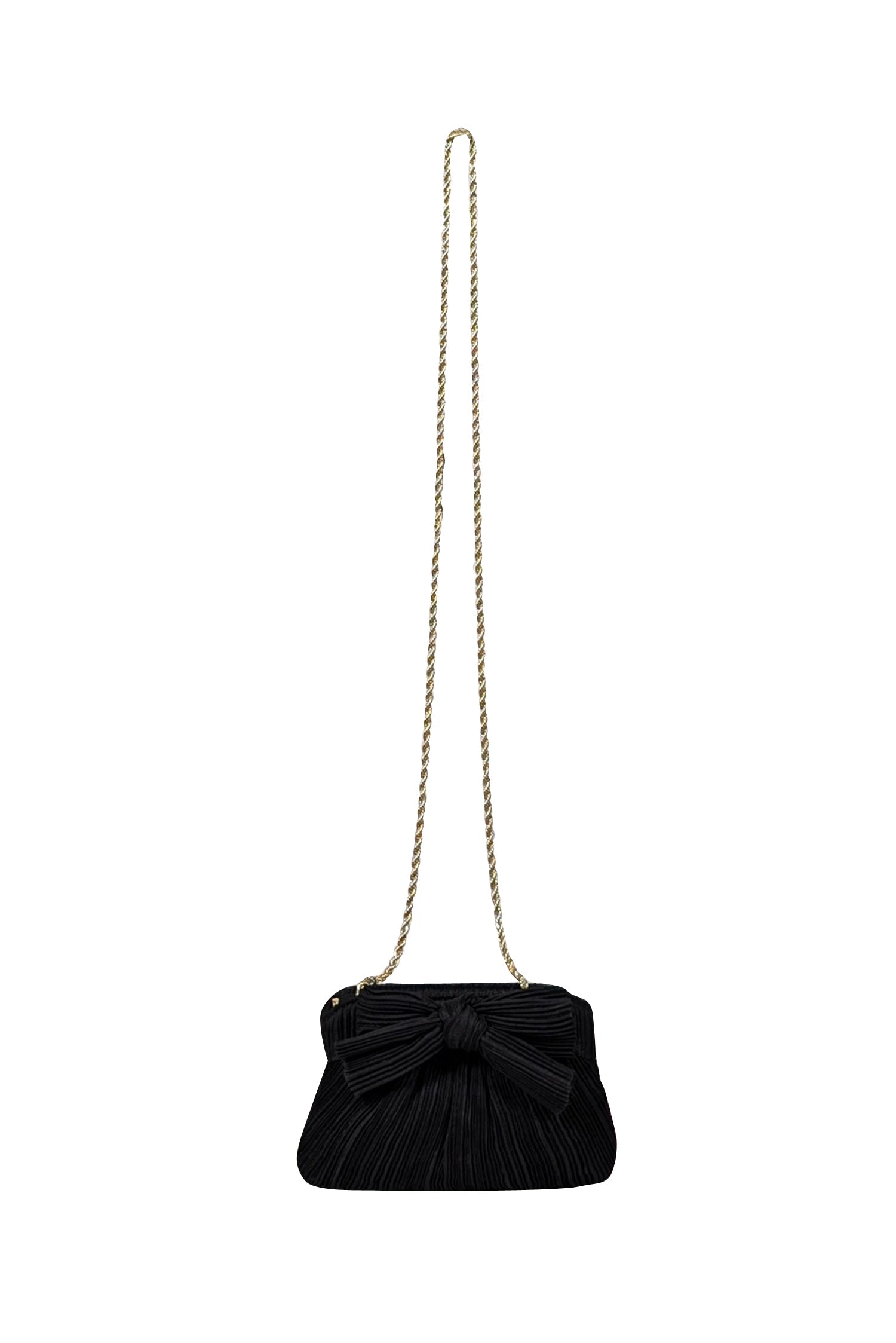 Loeffler Randall - Stunning Black Ribbed Bow Front Mini Crossbody Bag