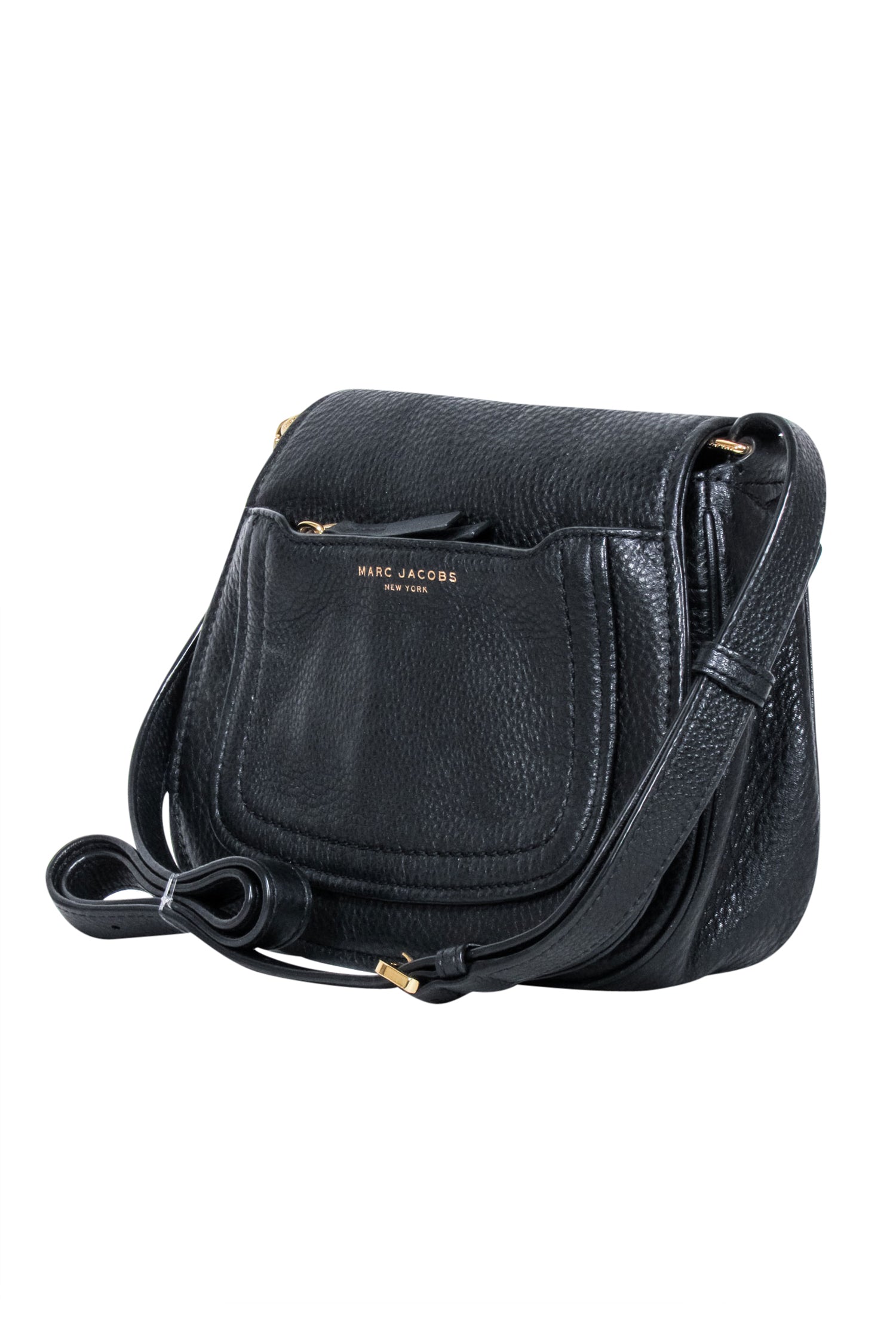 Marc Jacobs Rocker Chic Black Pebbled Leather Crossbody Bag