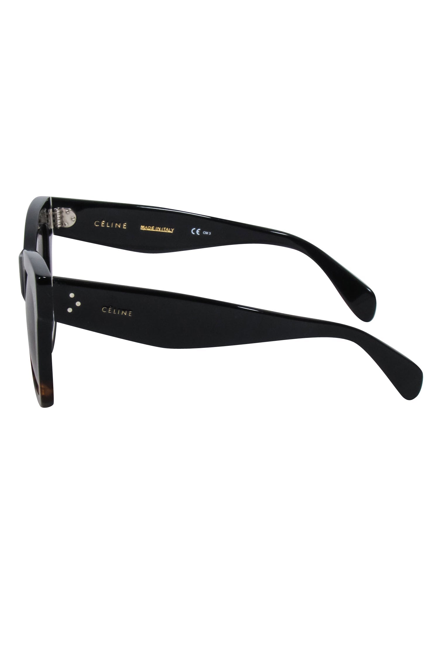 Celine Black-to-Brown Ombre Tortoise Cat-Eye Square Sunglasses - A Style Sensation!