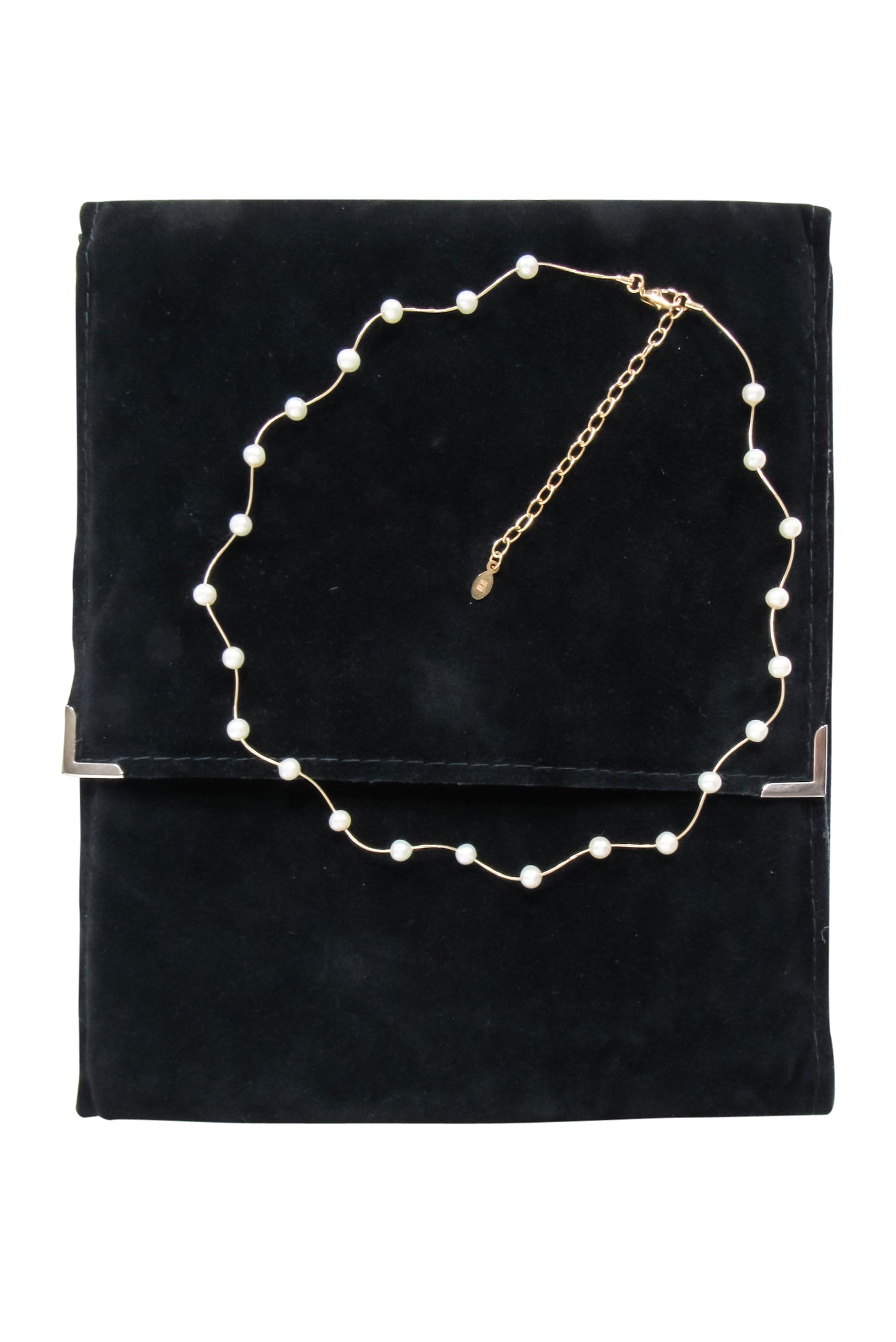 Frank Adams Jewelers 14k Gold Pearl-Accented Strand Necklace