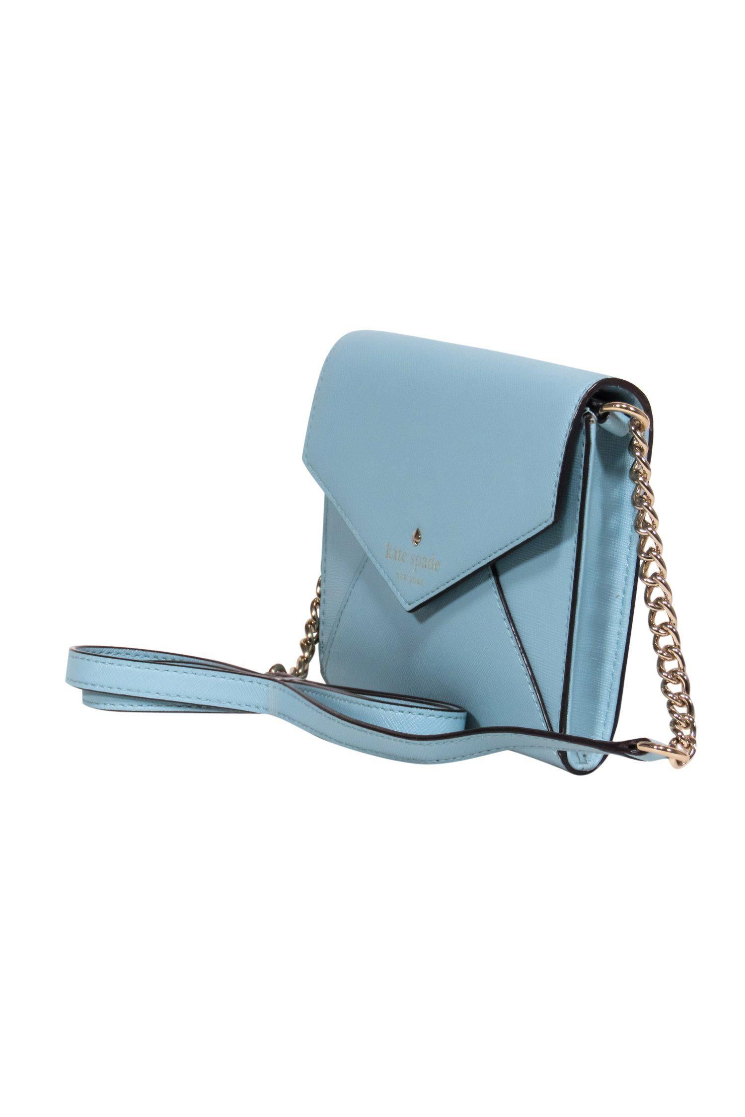 Kate Spade - Charming Small Light Blue Leather Crossbody