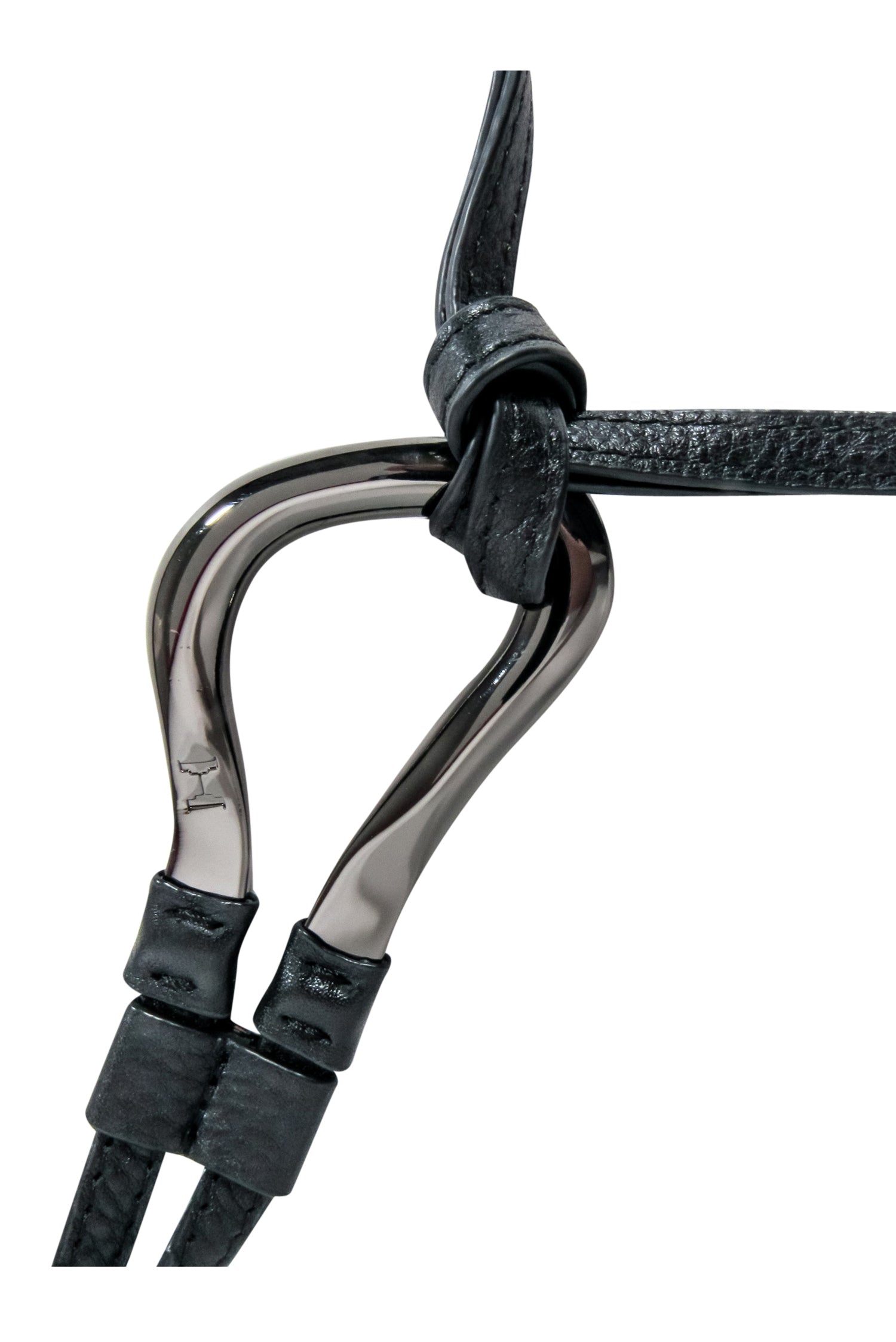 Halston's Edgy Black Wrap-Around Belt with Gunmetal Hardware