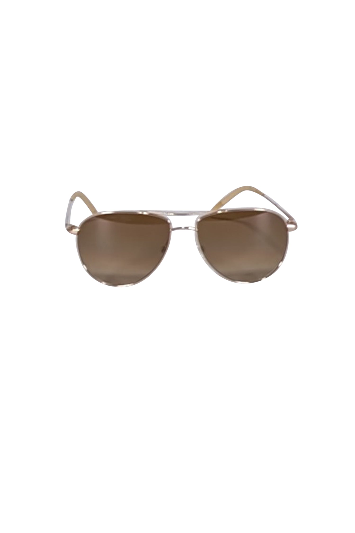 Oliver Peoples Benedict Gold Aviator Sunglasses with Tan Lenses - A Timeless Style Essential