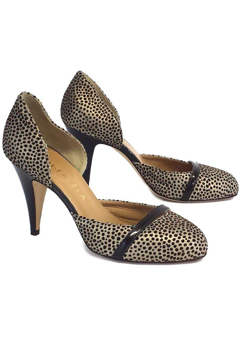 Gigi Favela's Stunning Gold & Brown Suede Leather Pumps - Size 6