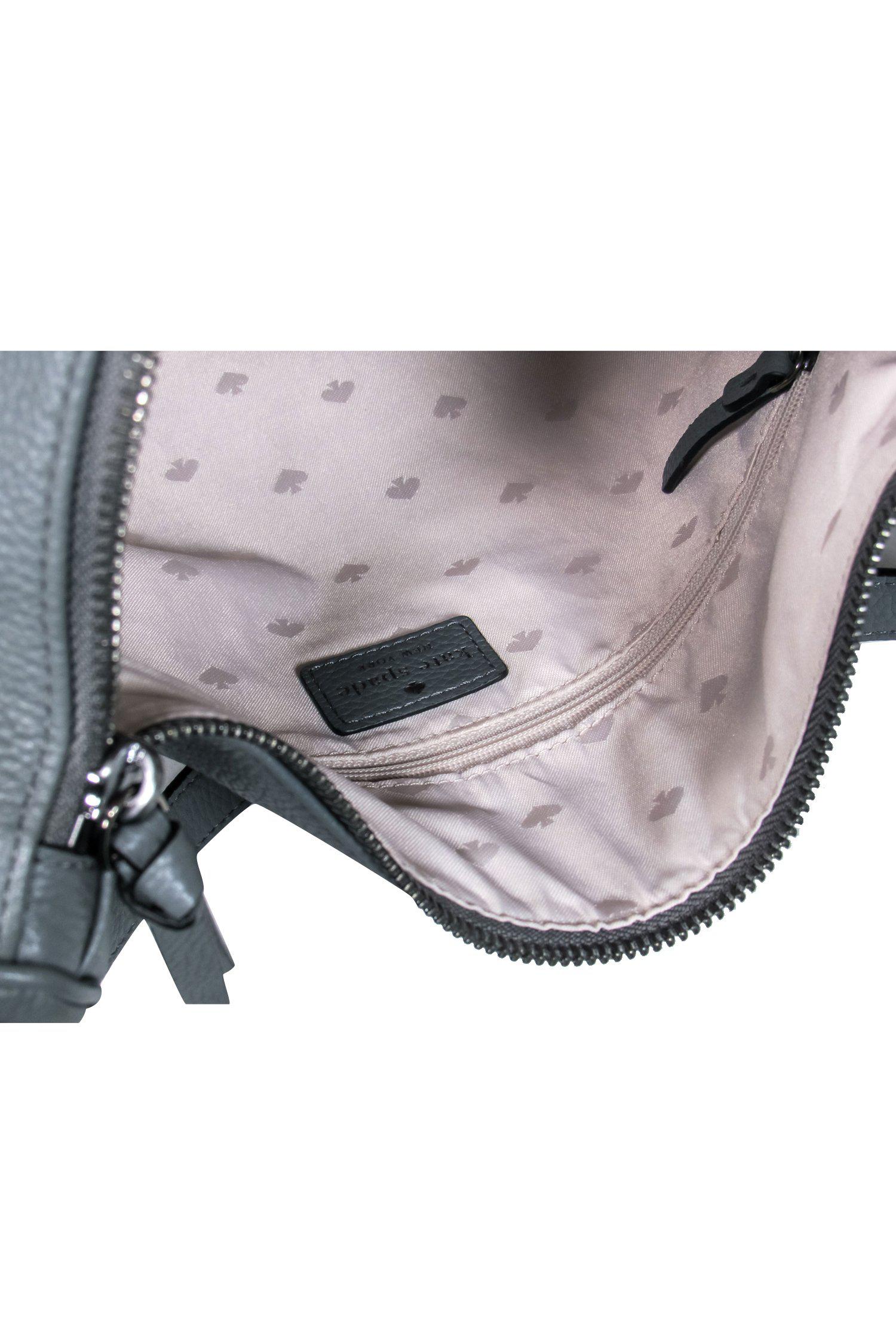 Kate Spade Slate Gray Convertible Leather Saddle Bag - A Chic Essential