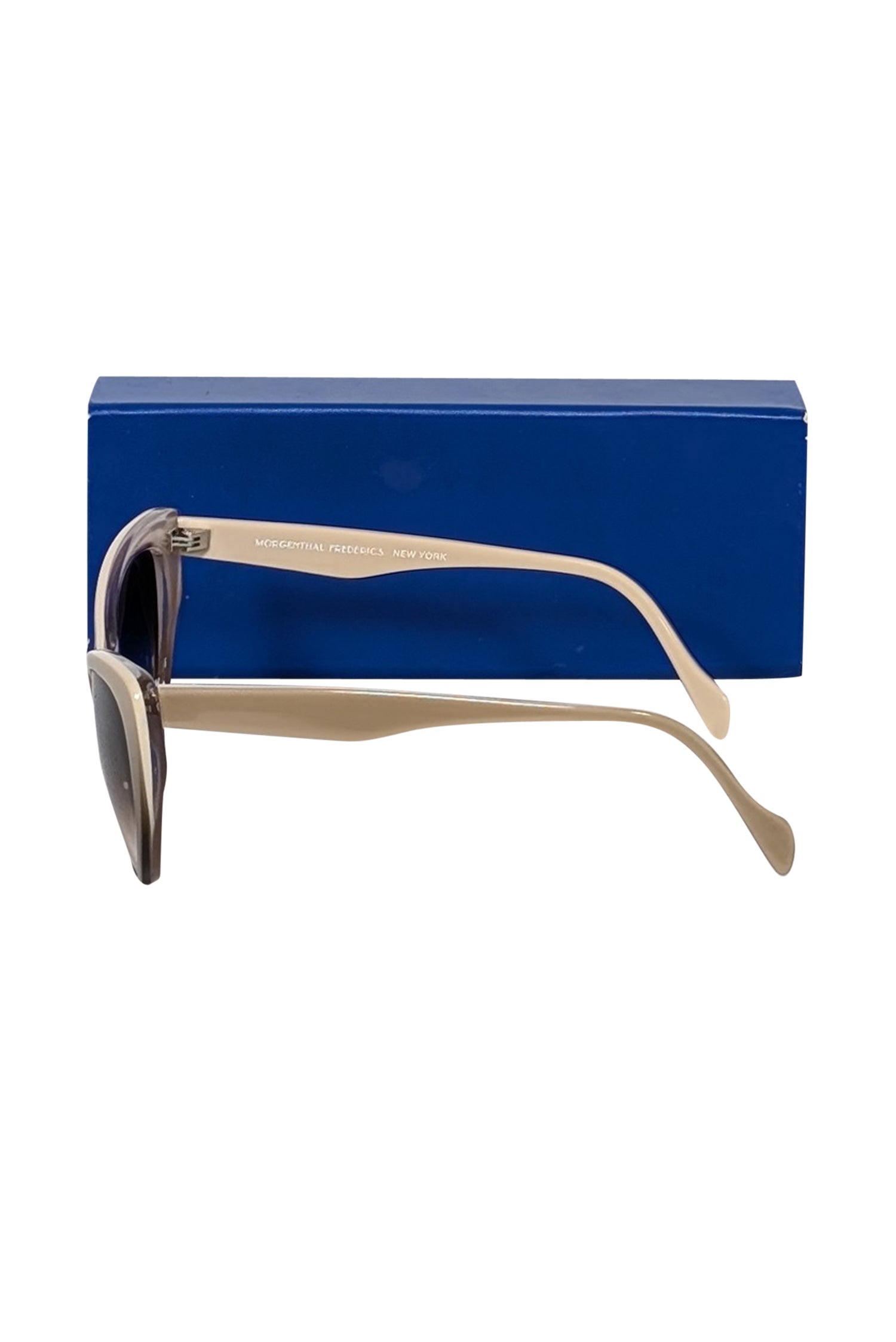Morgenthal Frederics Beige Cat Eye Sunglasses - Exude Glamour!