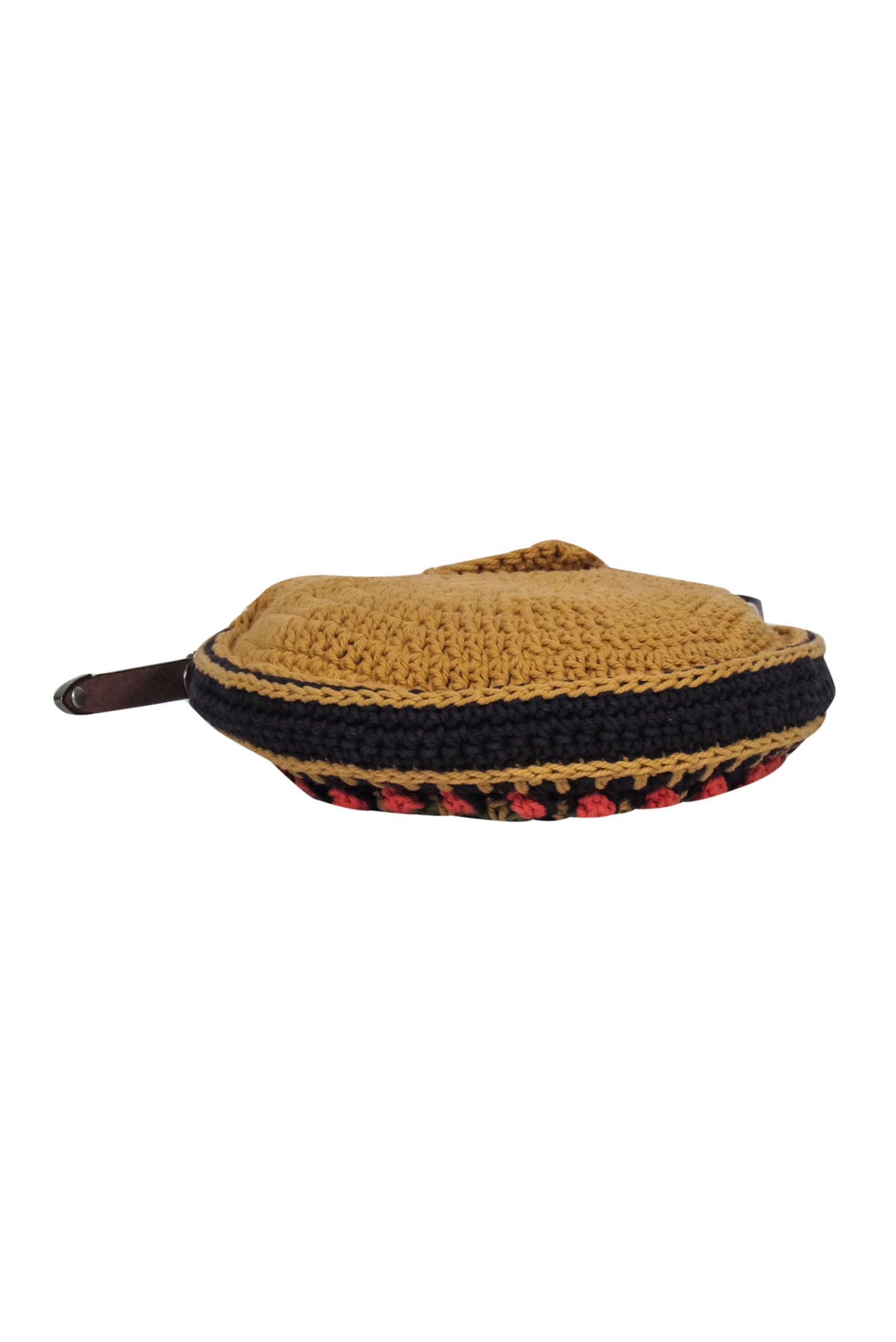 Andersson Bell - Stunning Tan & Multi - Color Woven Round Crossbody Bag