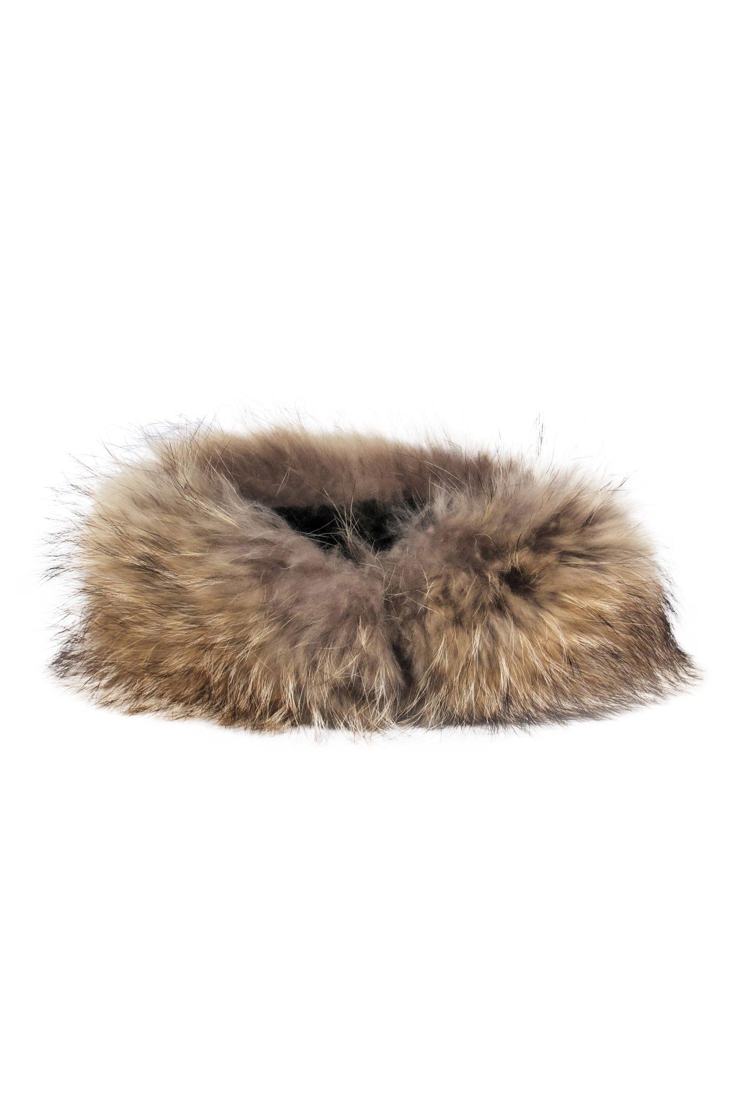 Eric Javits Tan Luxury Fur Wrap-Around Headband