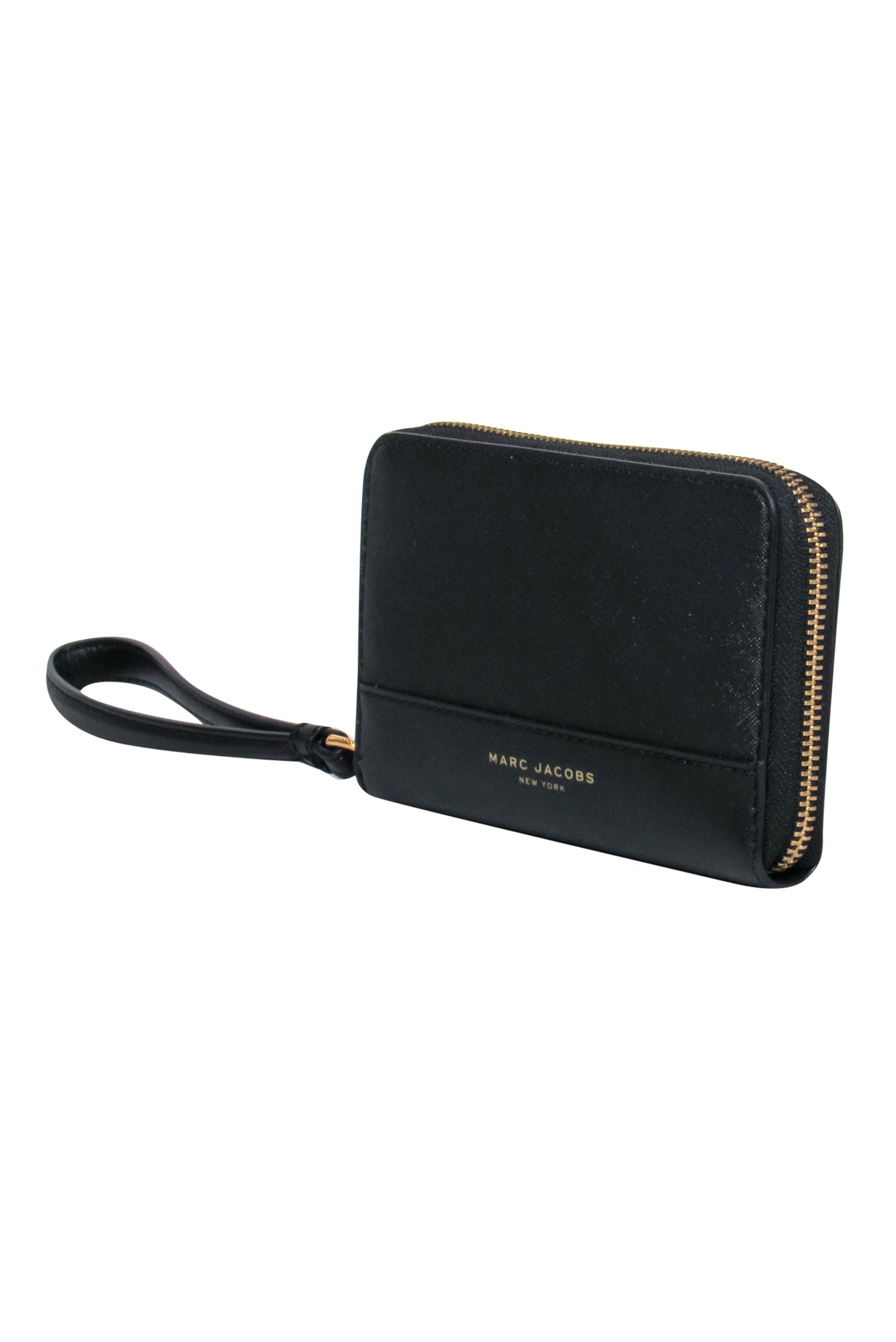 Marc Jacobs Black Textured Leather Wristlet Wallet - A Timeless Fashion Essential