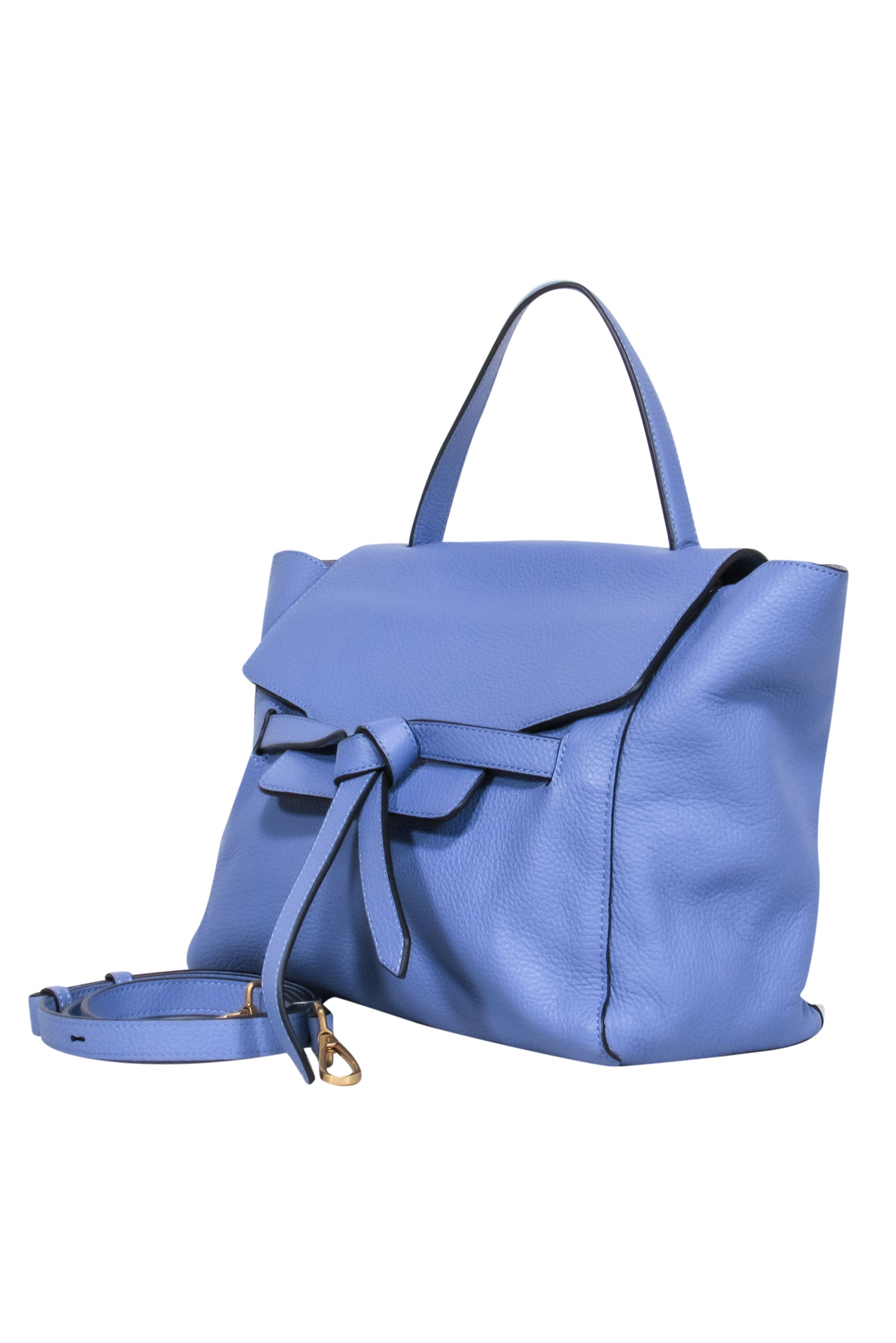 Annabel Ingall Periwinkle Leather Convertible Satchel - A Fashion Must-Have!