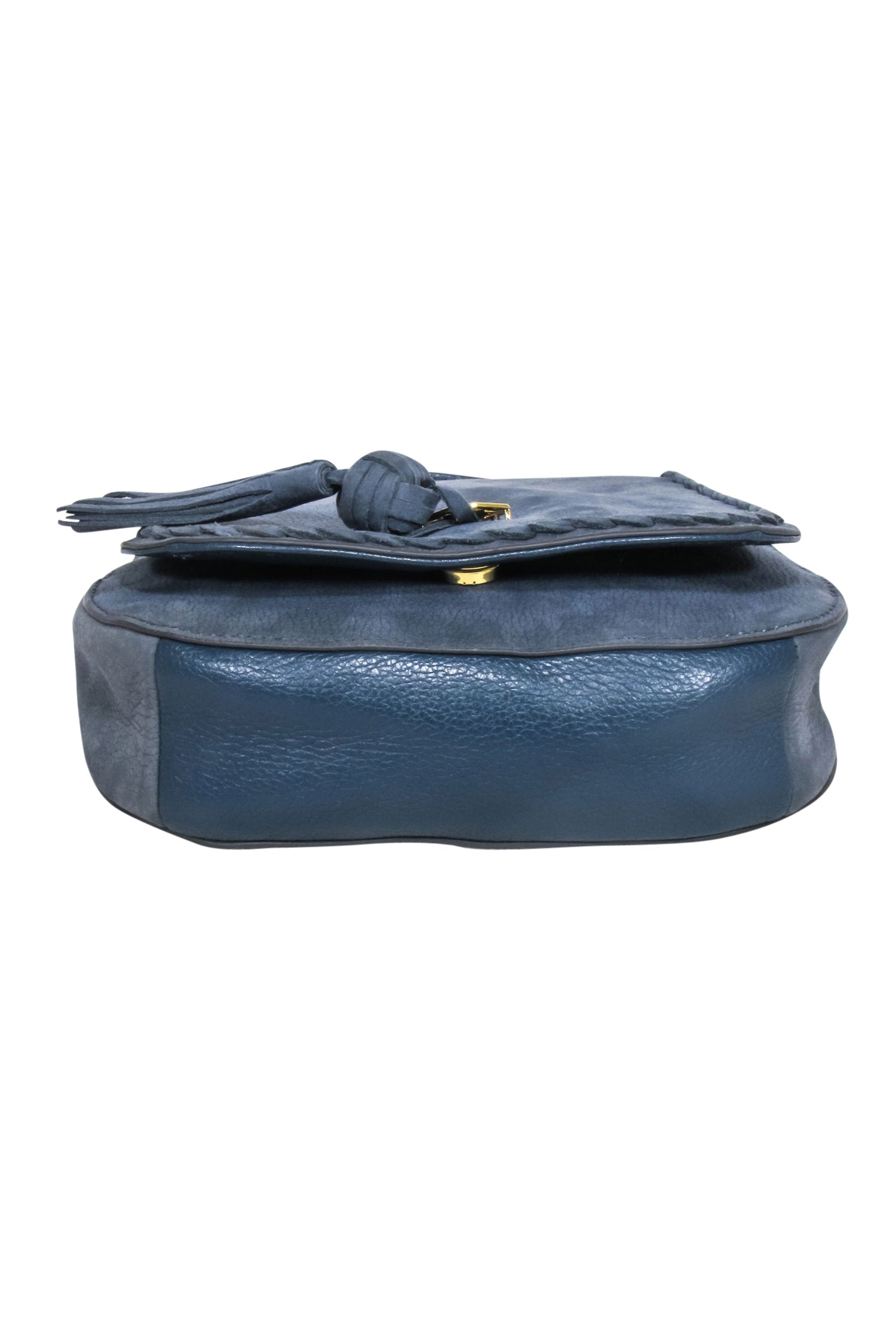 Nanette Lepore - Enchanting Denim Blue Pebbled Leather Santa Ana Crossbody Bag