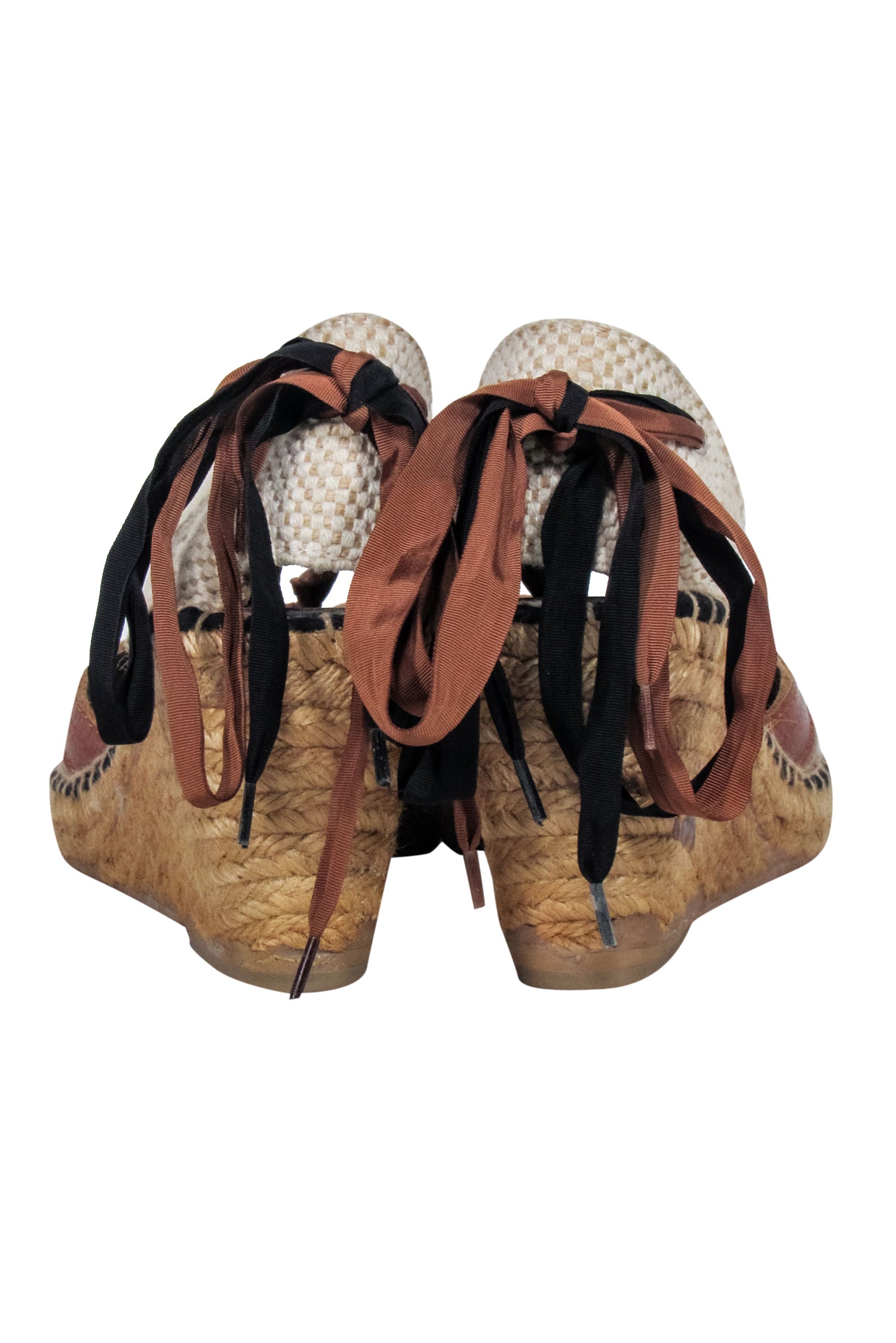 Burberry's Summer Must-Have: Tan Signature Plaid Strappy Wedges in Size 10