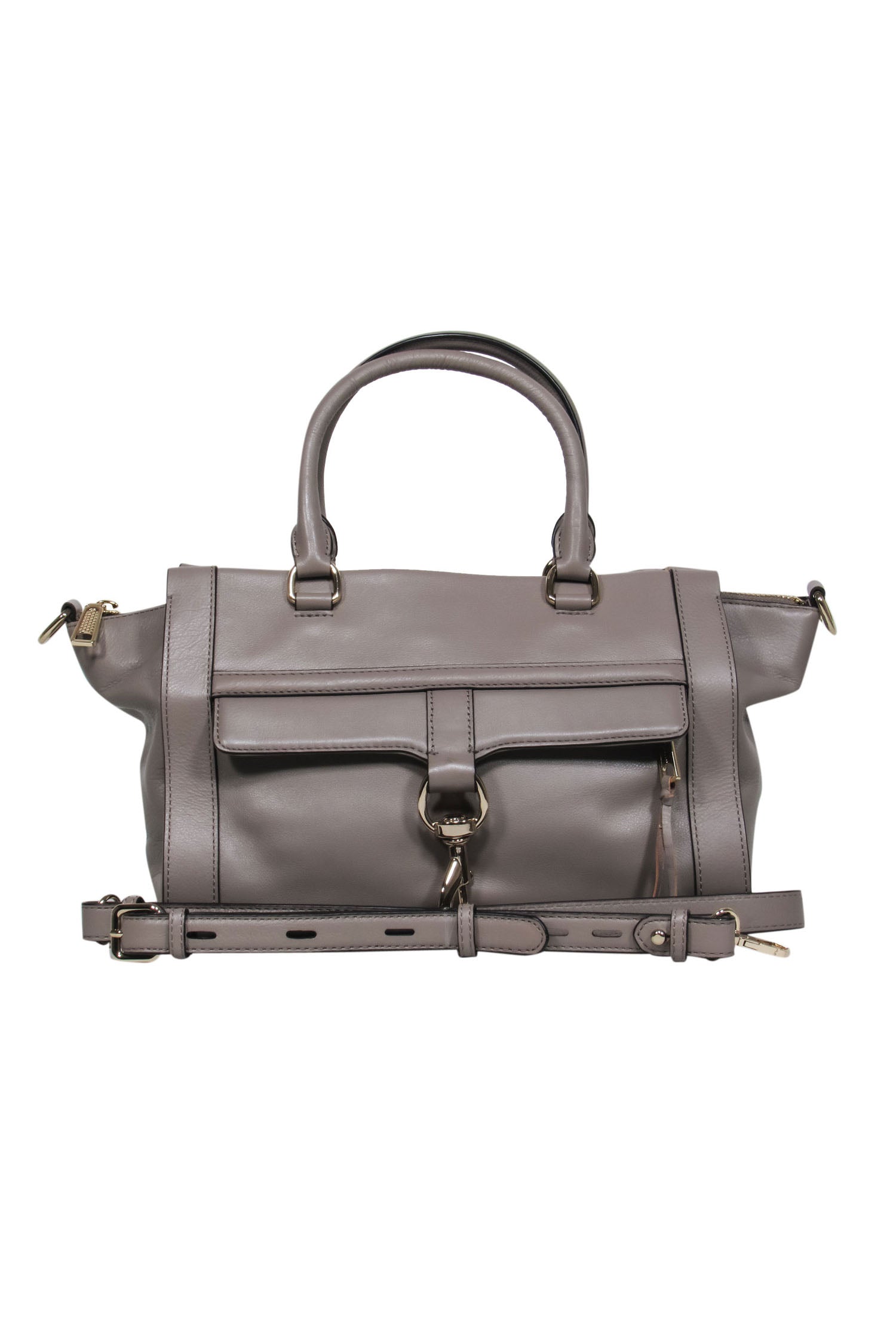 Rebecca Minkoff Taupe Leather Satchel: Stylish & Functional