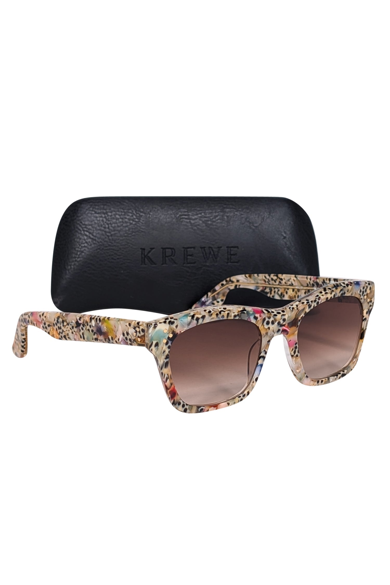 Krewe - Stunning White & Multi - Color Tortoise Sunglasses