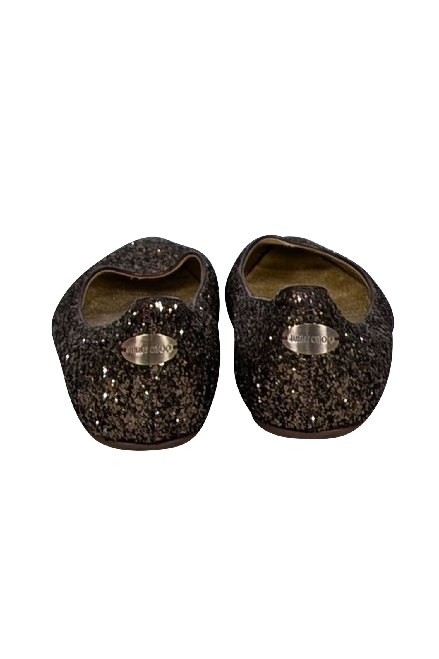 Jimmy Choo - Stunning Bronze Chunky Glitter Pointed Toe Flats in Size 11