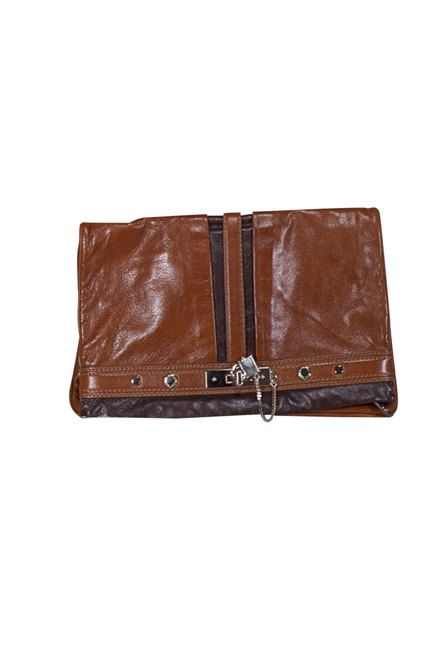 Marc by Marc Jacobs - Irresistible Brown Leather Lock Front Clutch