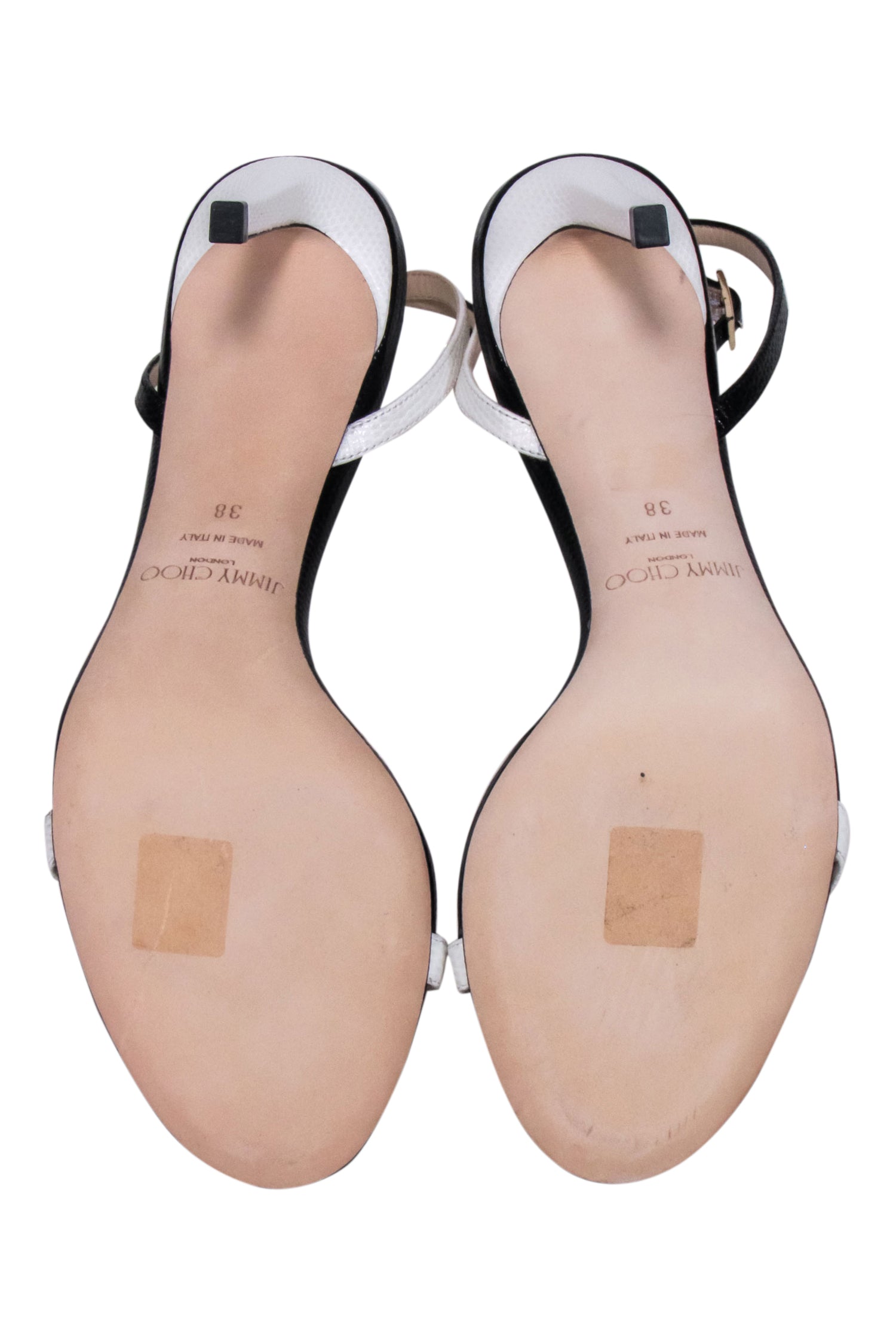 Jimmy Choo - Stunning Black & White Color Block Sandal Heels in Size 8
