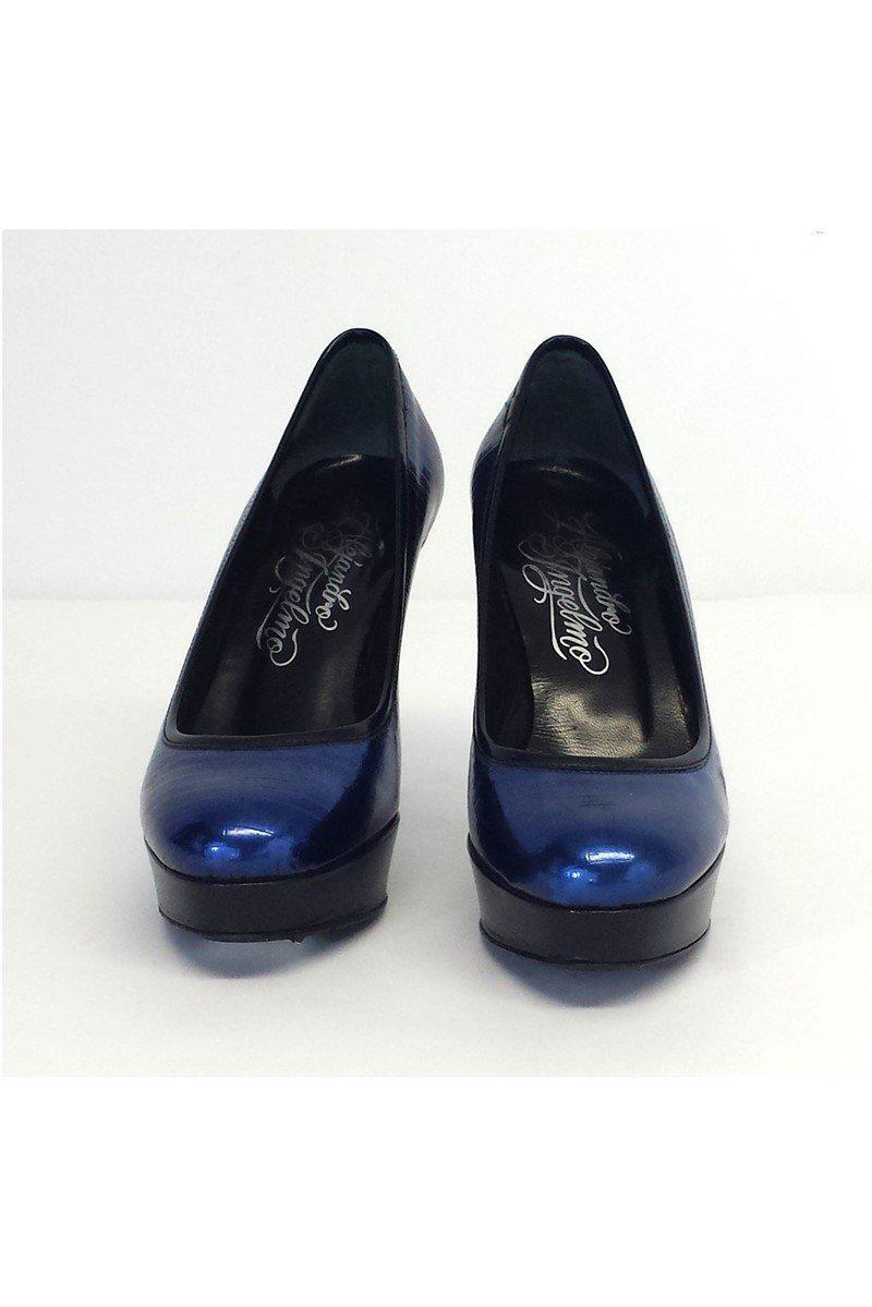 Alejandro Ingelmo's Stunning Midnight Blue Leather Platform Pumps - Size 6.5