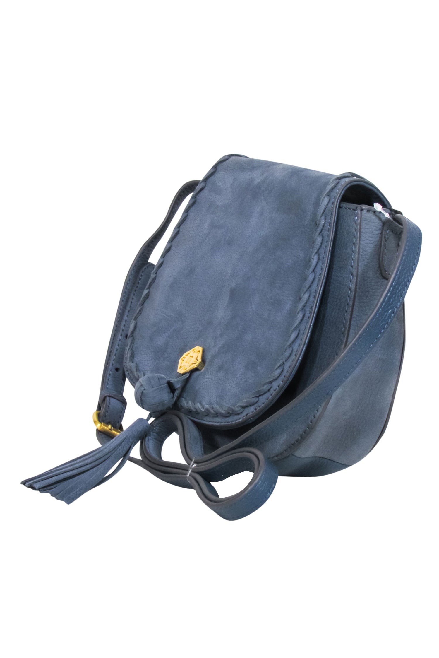 Nanette Lepore - Enchanting Denim Blue Pebbled Leather Santa Ana Crossbody Bag