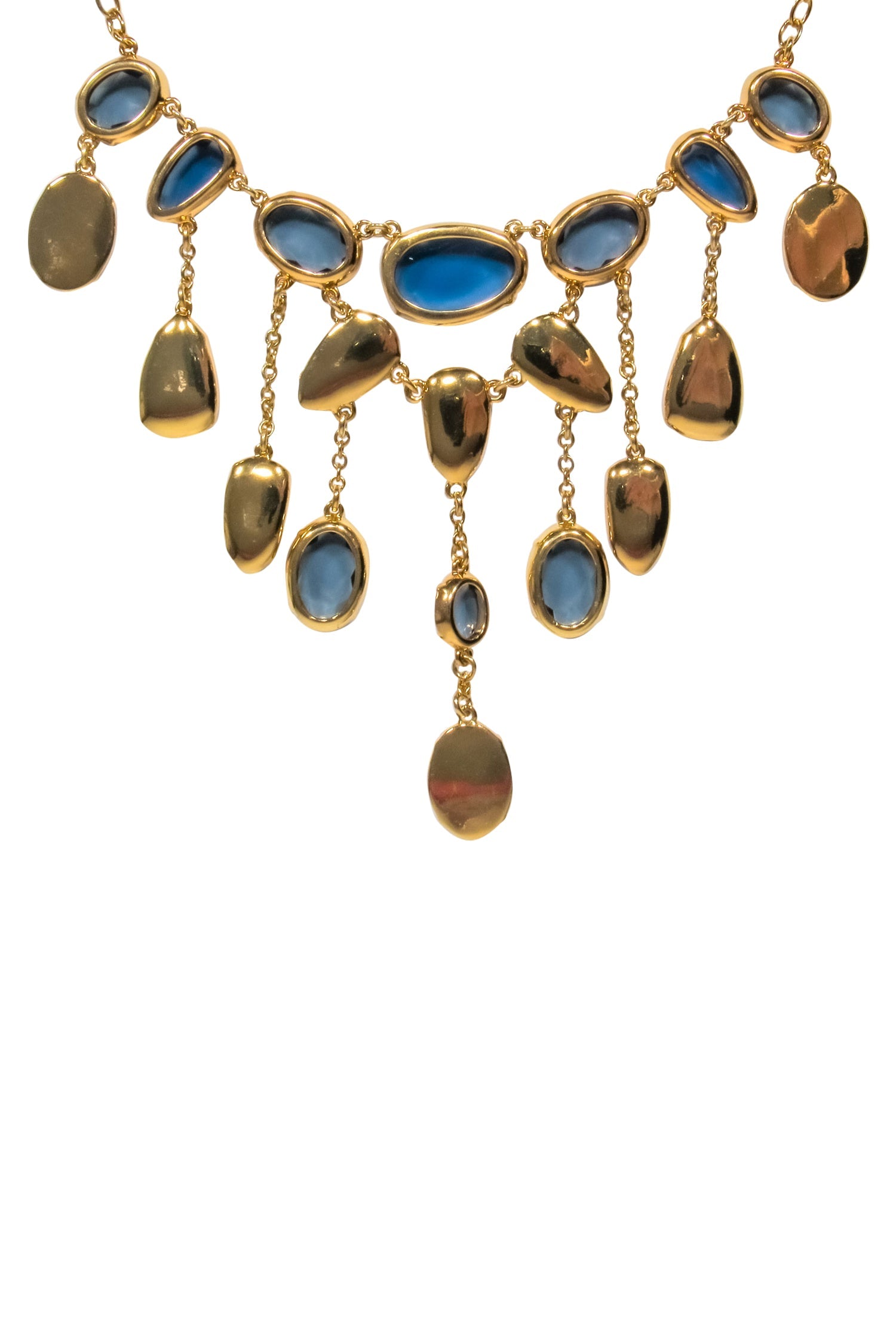 Lauren Ralph Lauren - Stunning Gold, Blue & Green Jeweled Statement Necklace