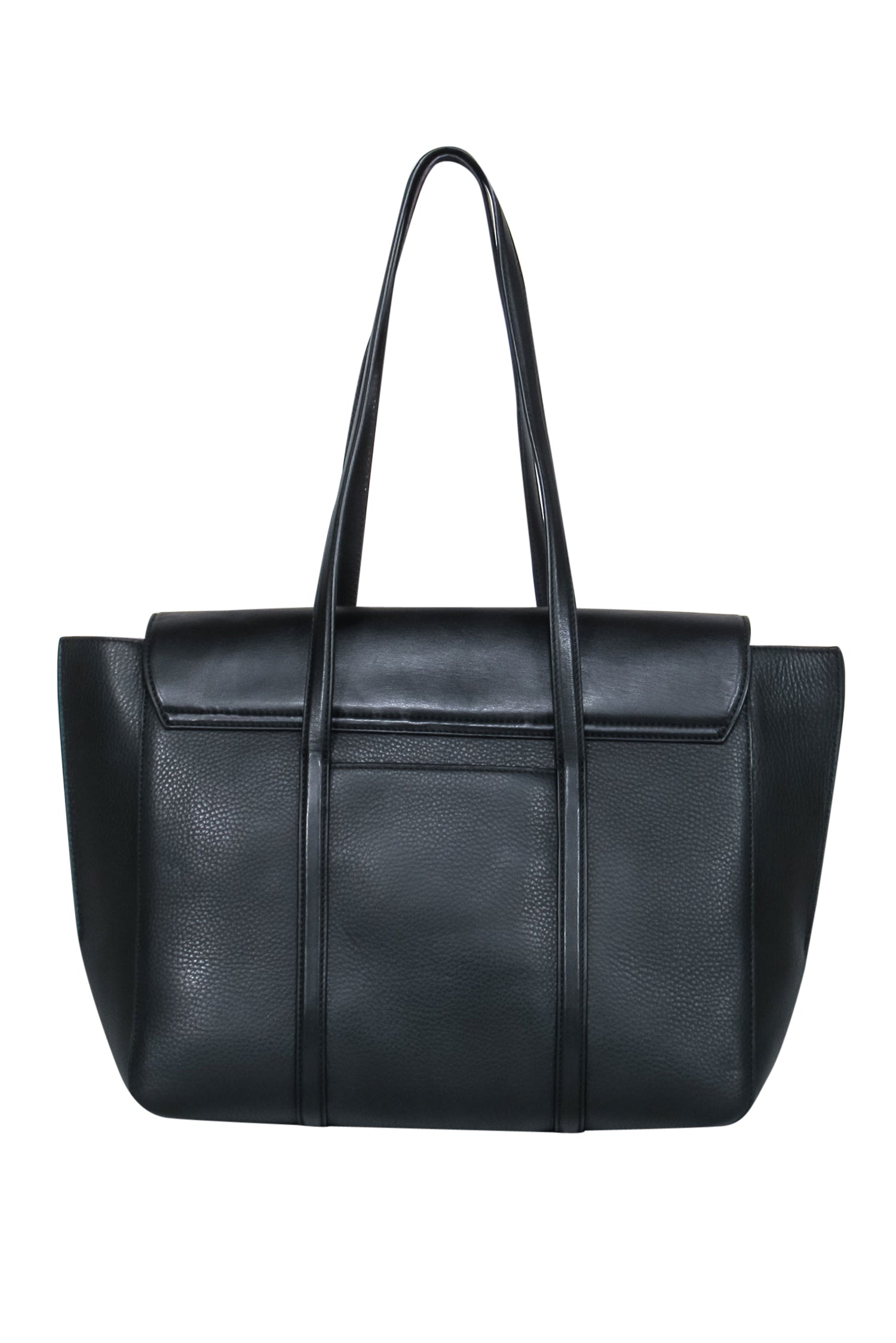 Mackage - Chic Black Pebbled Leather Tote with Striking Arrow Clasp