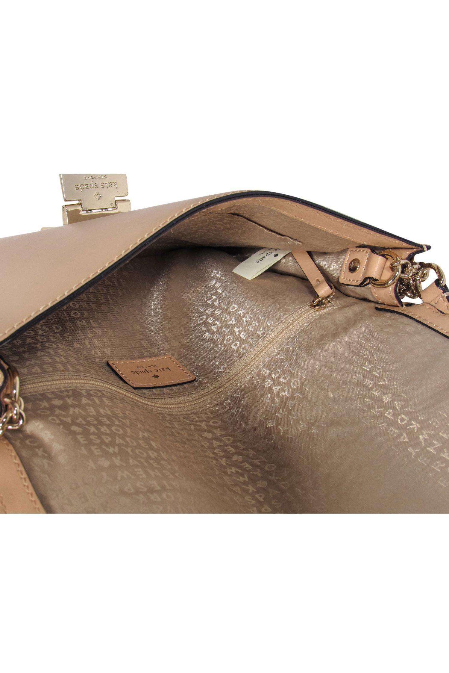 Kate Spade Nude Leather Crossbody: The Ultimate Gold-Hardware Accessory