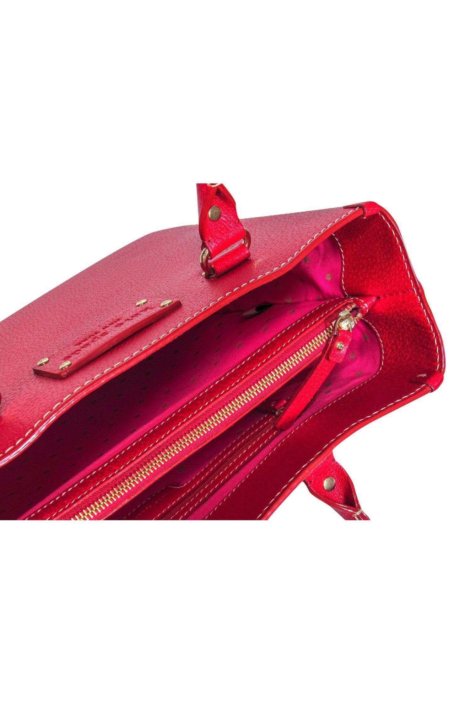 Kate Spade - Stunning Red Textured Leather Tote