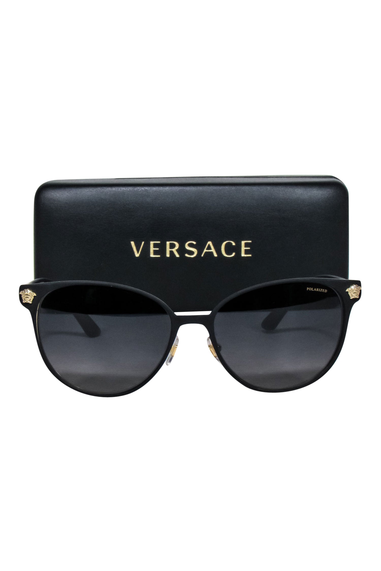 Versace Black Matte Rounded Sunglasses - The Ultimate Fashion Statement