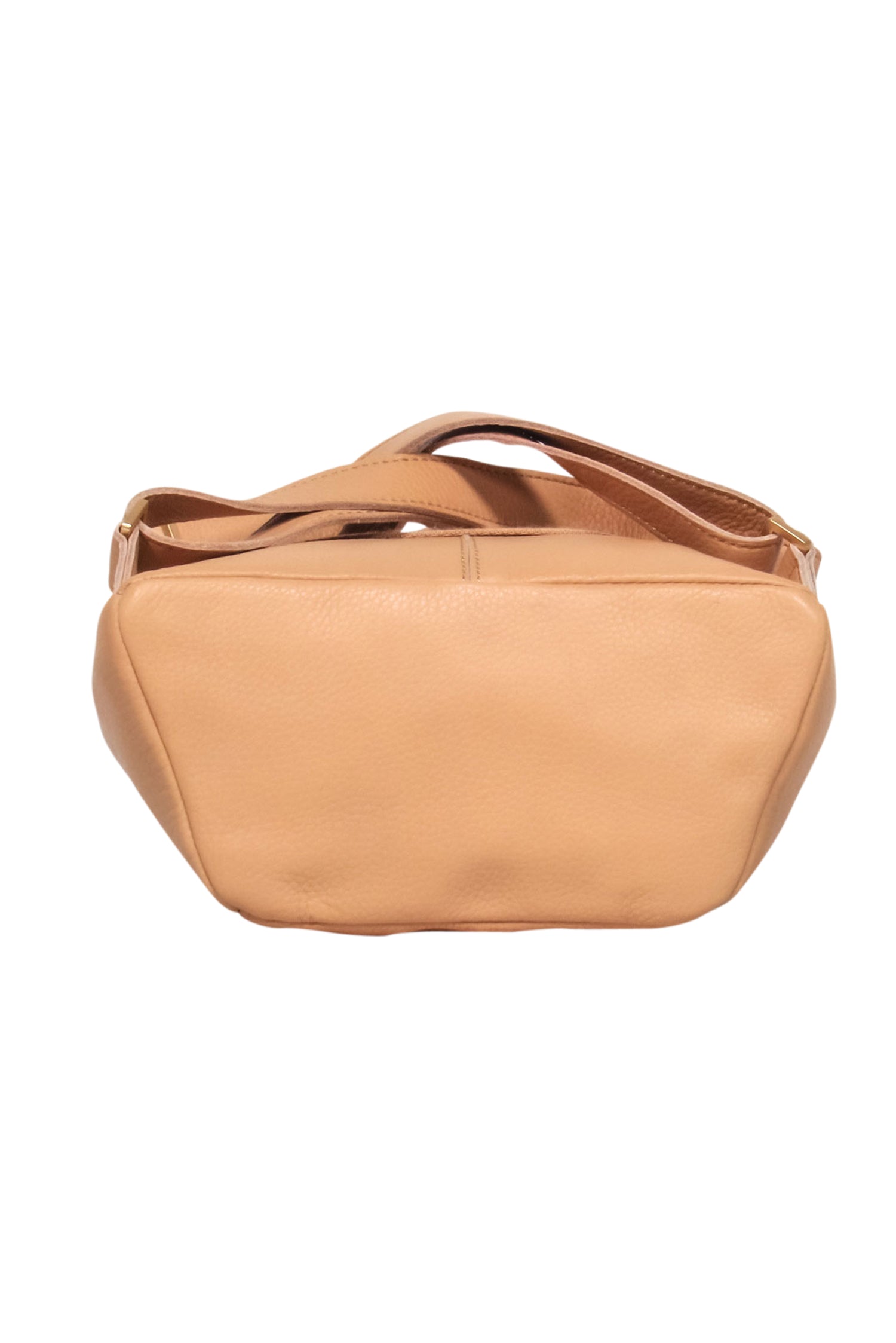 Hammitt's Stunning Beige Leather Mini Backpack Purse with Gold Studs