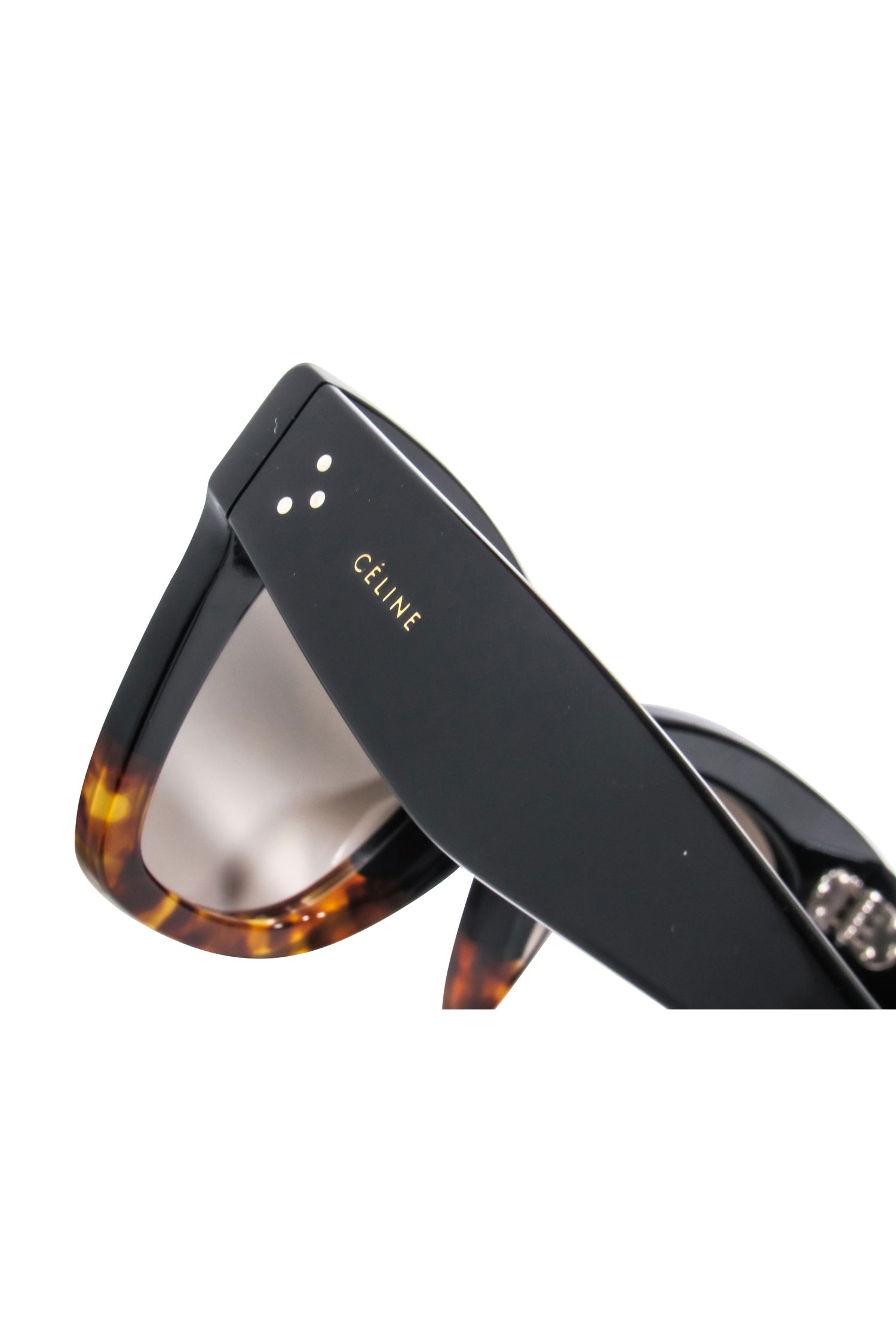 Celine Black-to-Brown Ombre Tortoise Cat-Eye Square Sunglasses - A Style Sensation!