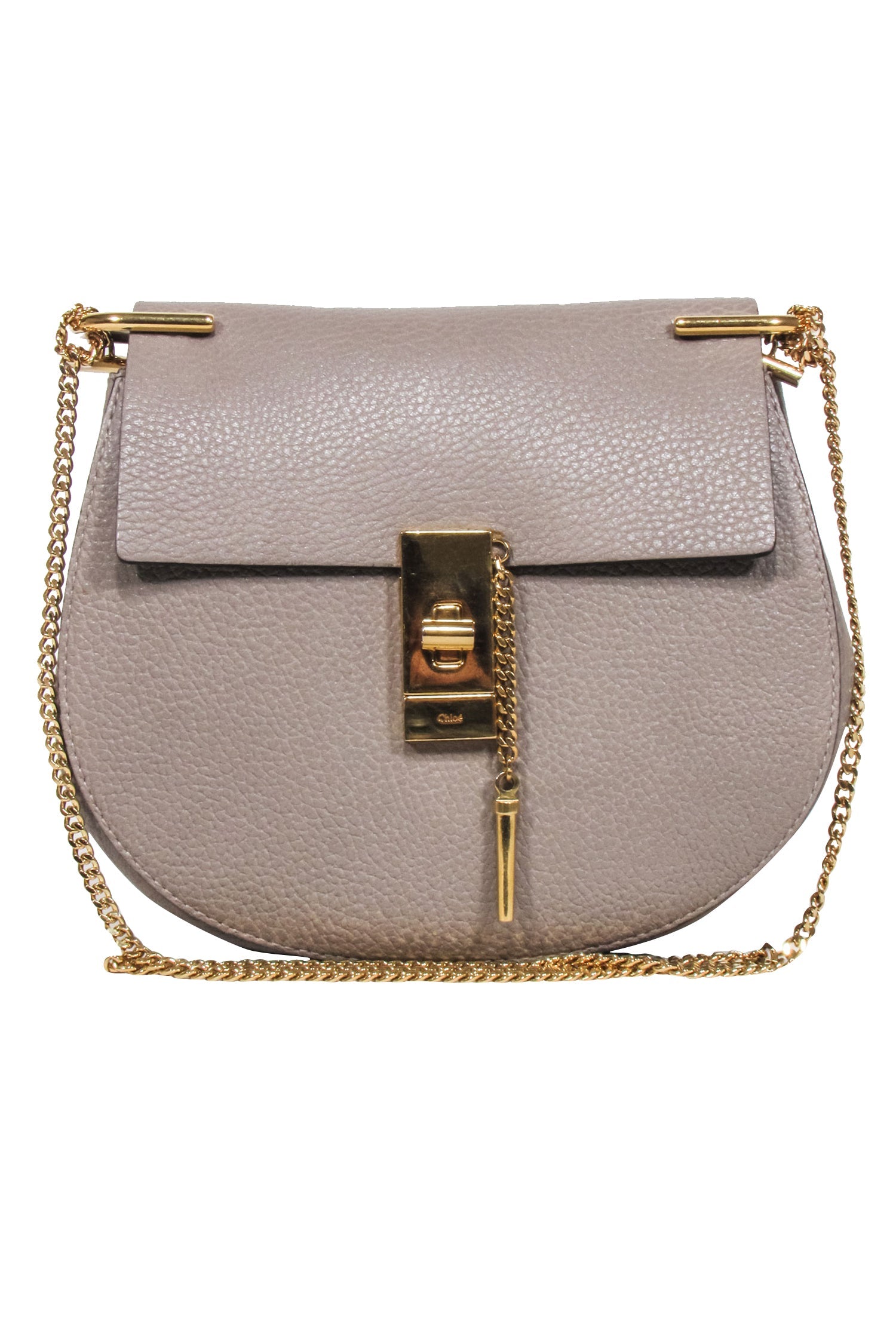 Chloe Motty Grey Grained Lambskin Drew: The Ultimate Glam Shoulder Bag