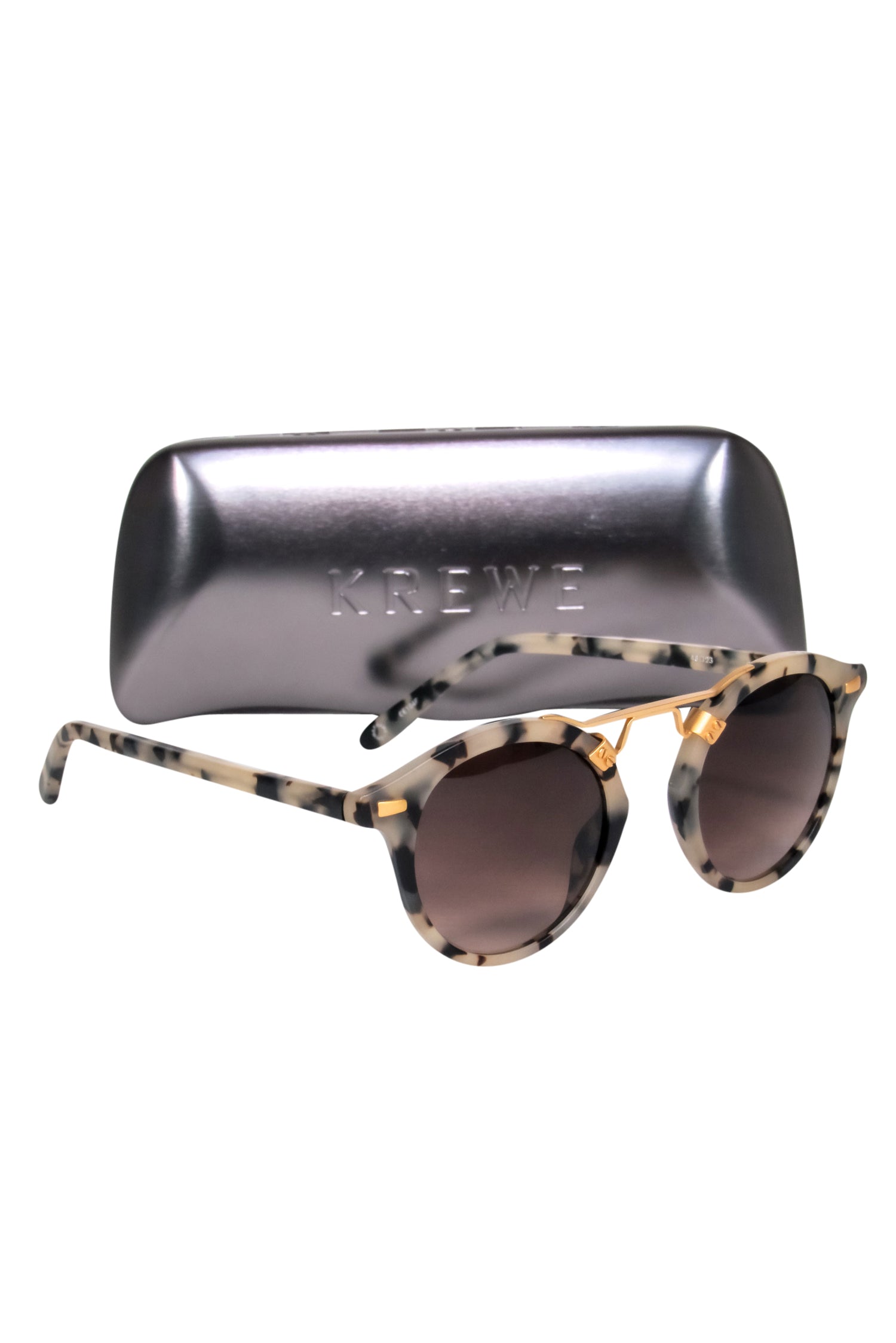 Krewe - St. Louis Classics Matte Light Tortoise Shell Round Sunglasses: A Fashion Must-Have!