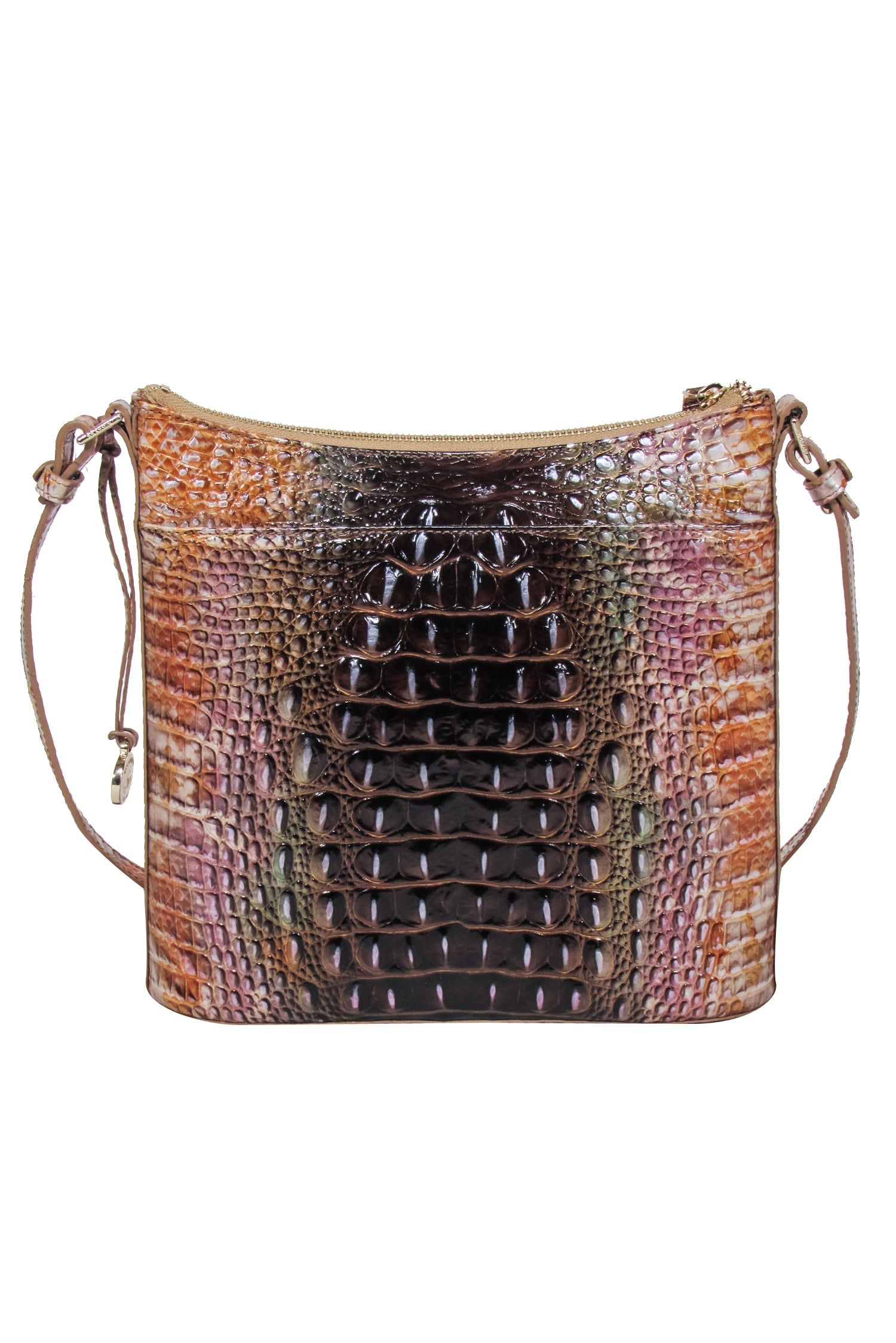 Brahmin Gold Multi Ombre Croc-Embossed Leather Crossbody: A Fashion Statement