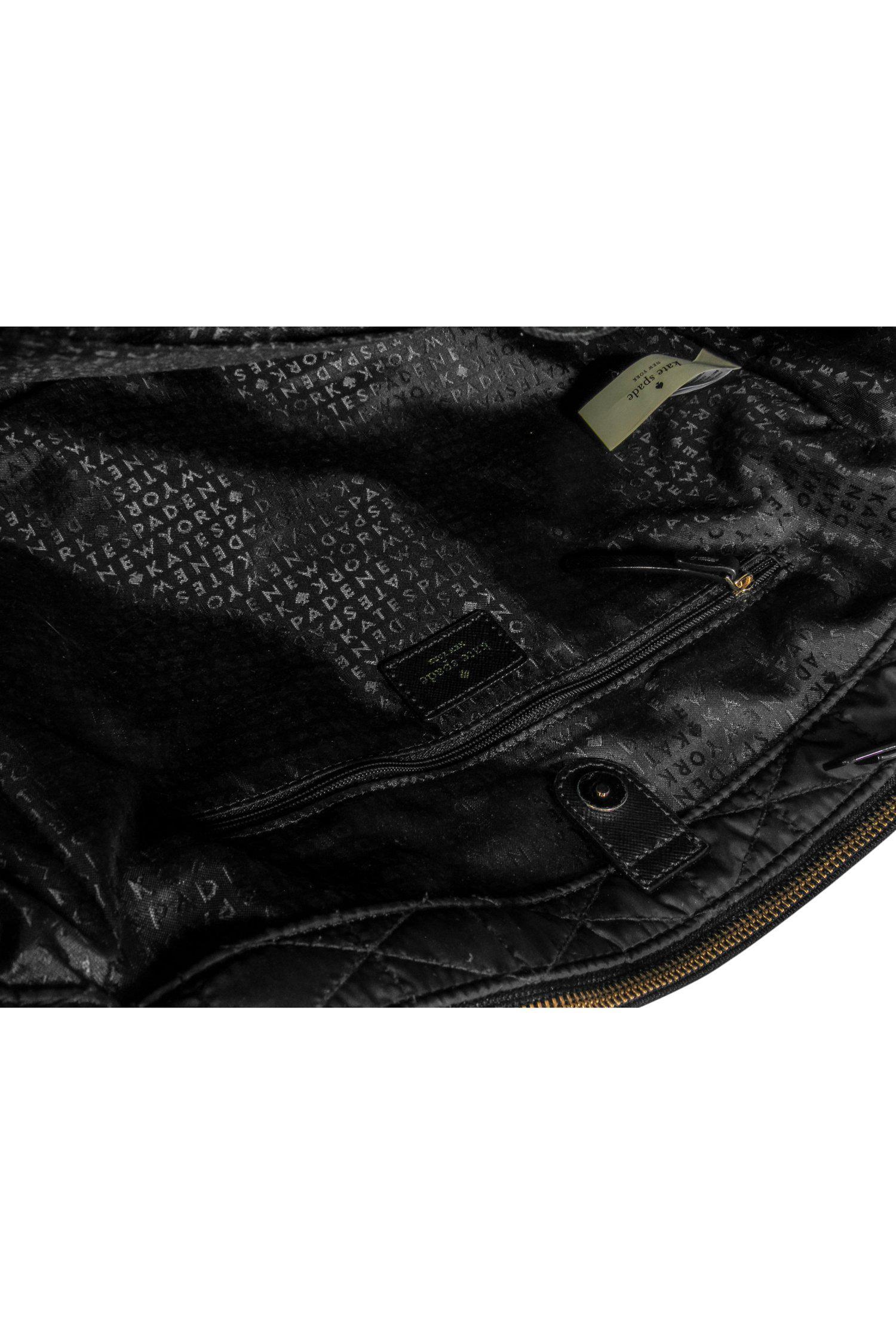 Kate Spade's Stylish Black Quilted Tote - Perfect for Fall!