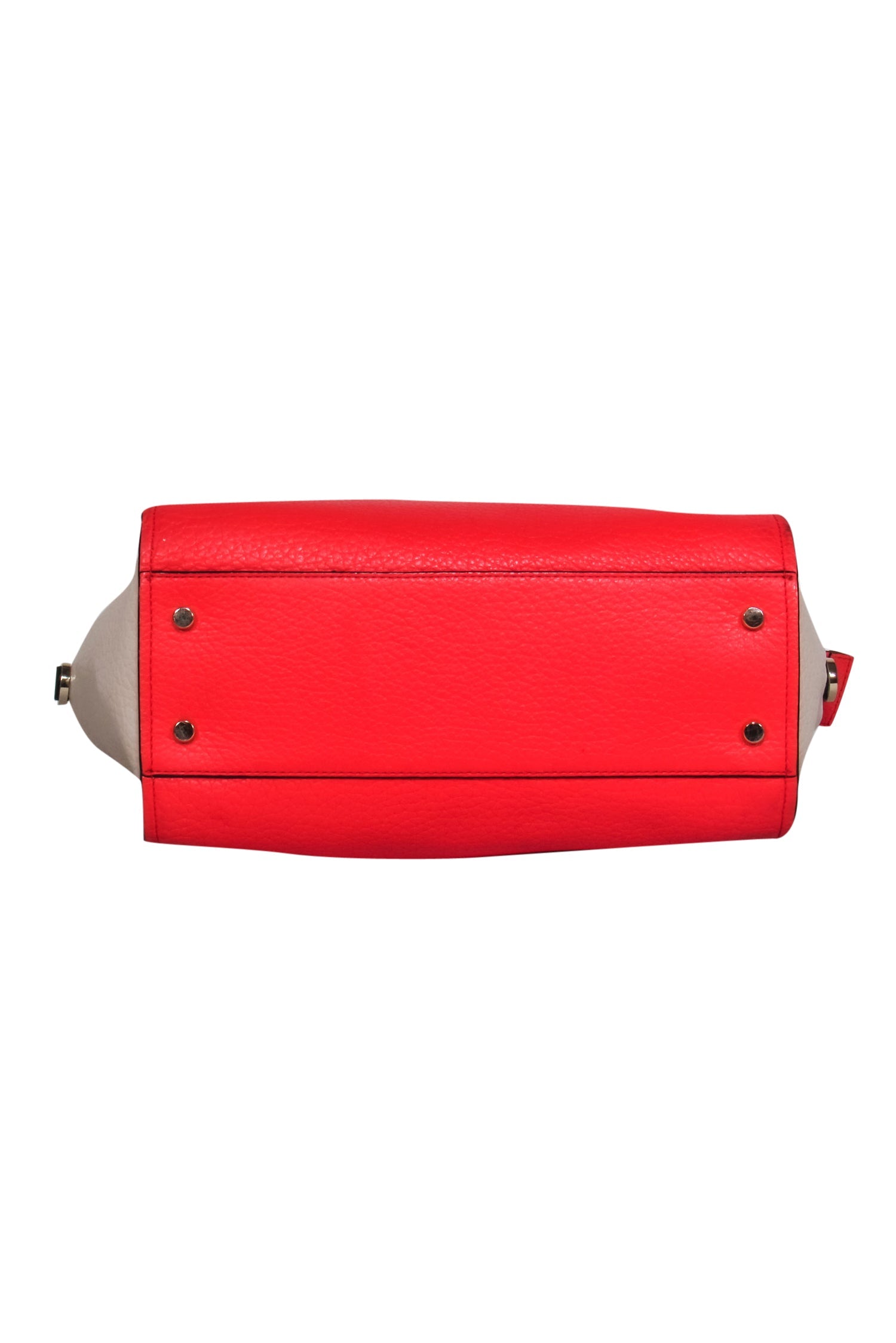 Kate Spade Neon Coral, Beige & Black Colorblock Handbag - A Splash of Fun!
