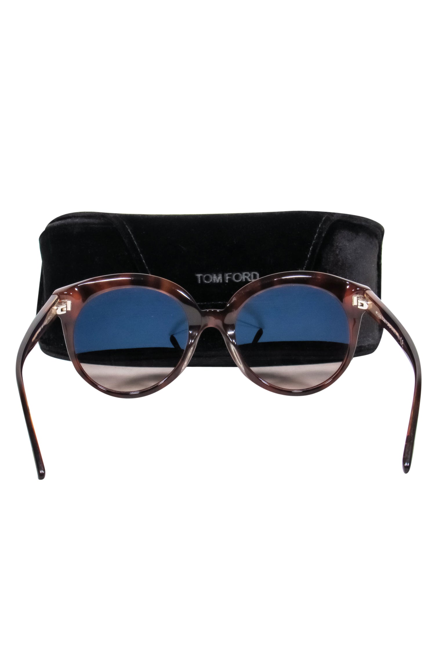 Tom Ford Dark Brown Tortoise Shell Round Sunglasses - Fashion Statement!