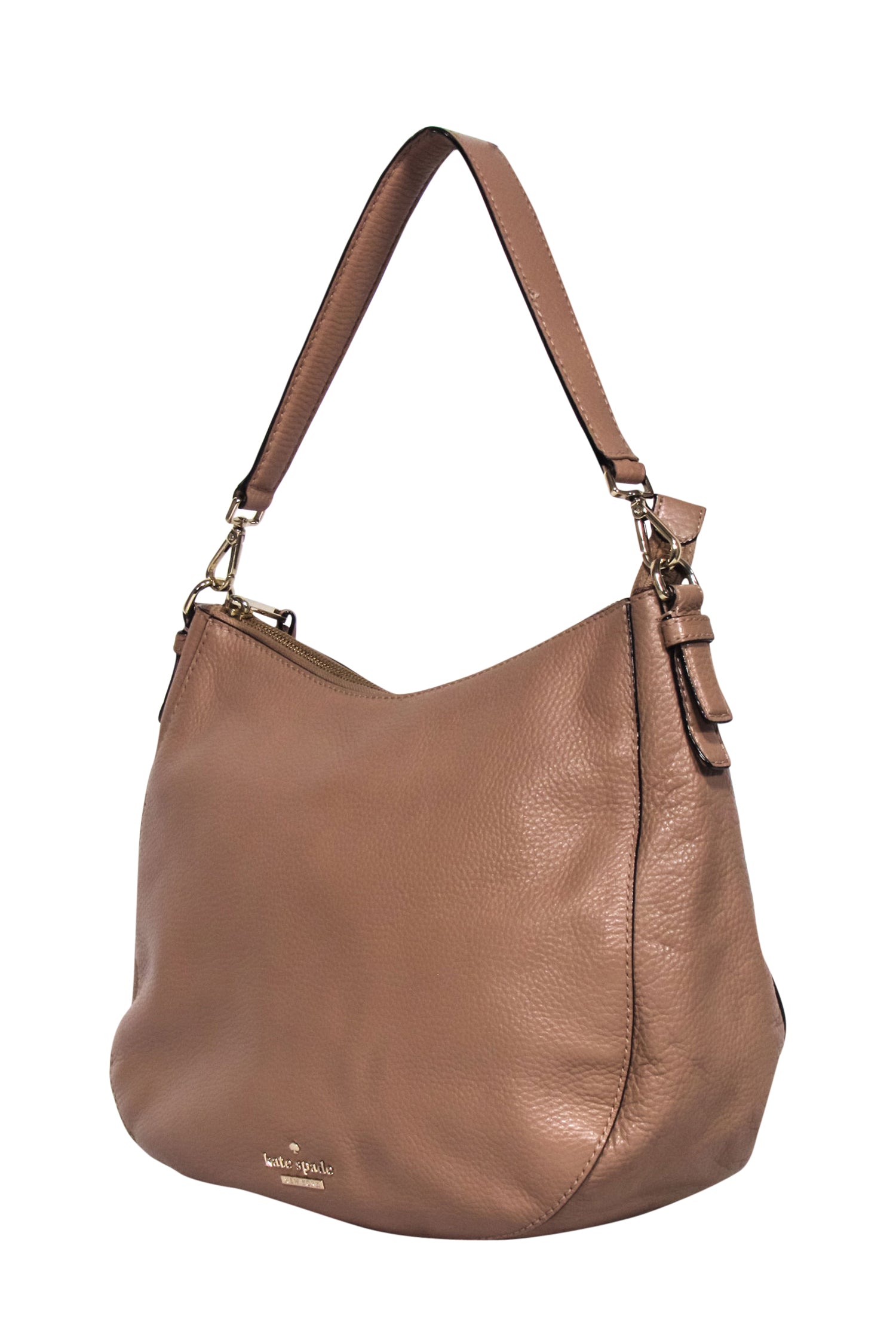 Kate Spade Beige Pebbled Leather Shoulder Bag - A Touch of Sophistication
