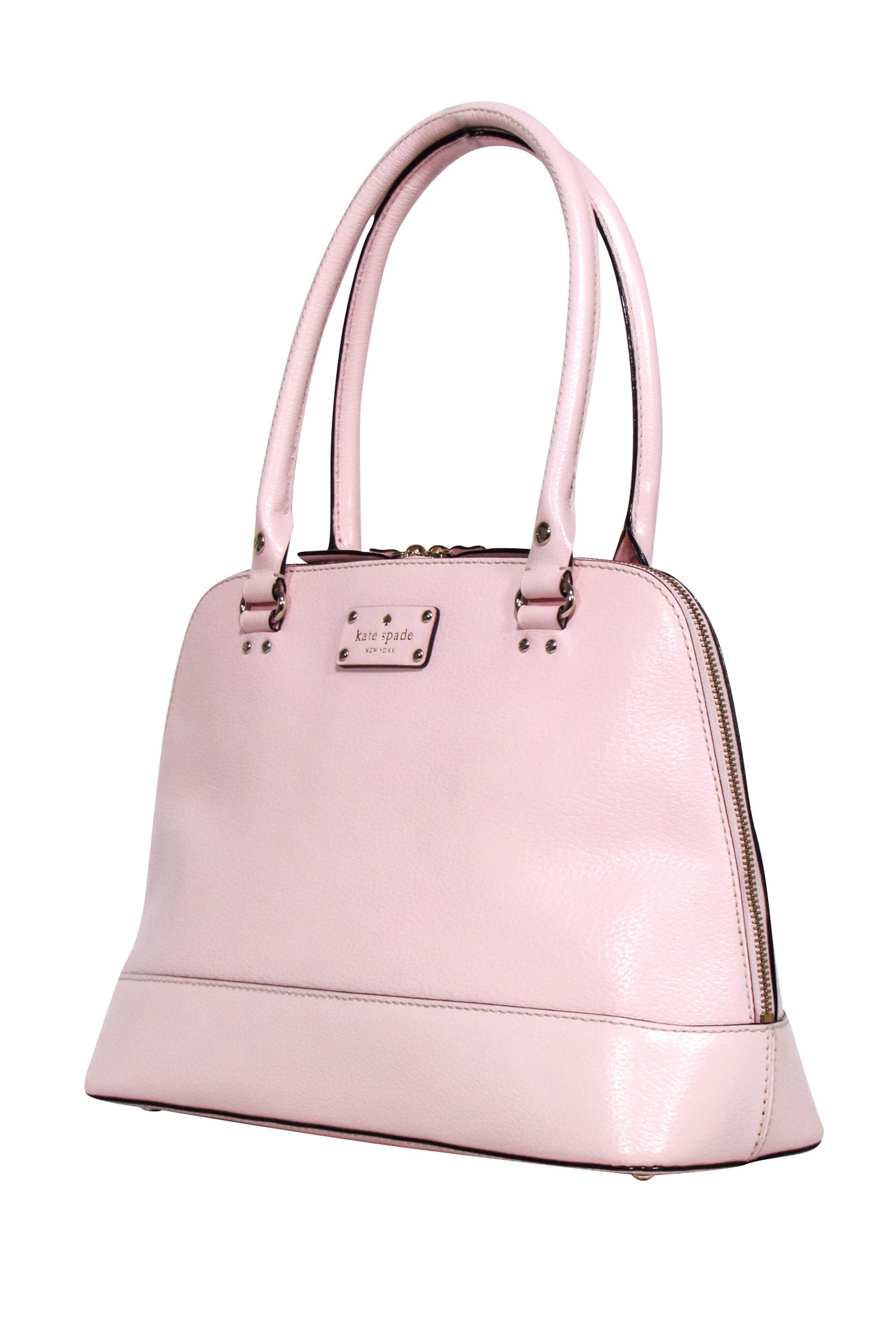 Kate Spade Light Pink Leather Bowler Bag: A Feminine Office Essential