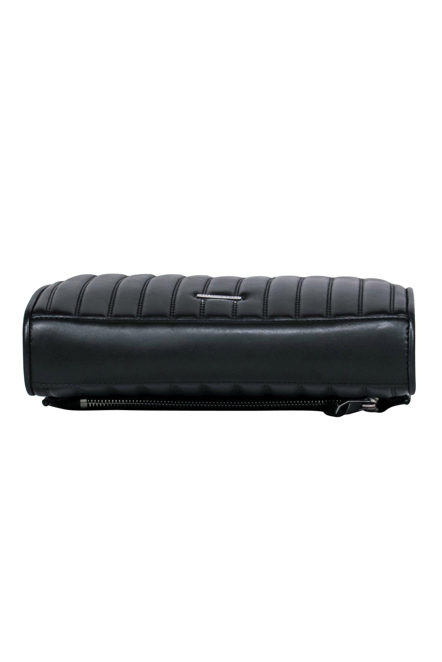 Rebecca Minkoff's Edgy Black Quilted Leather Crossbody with Chain Strap