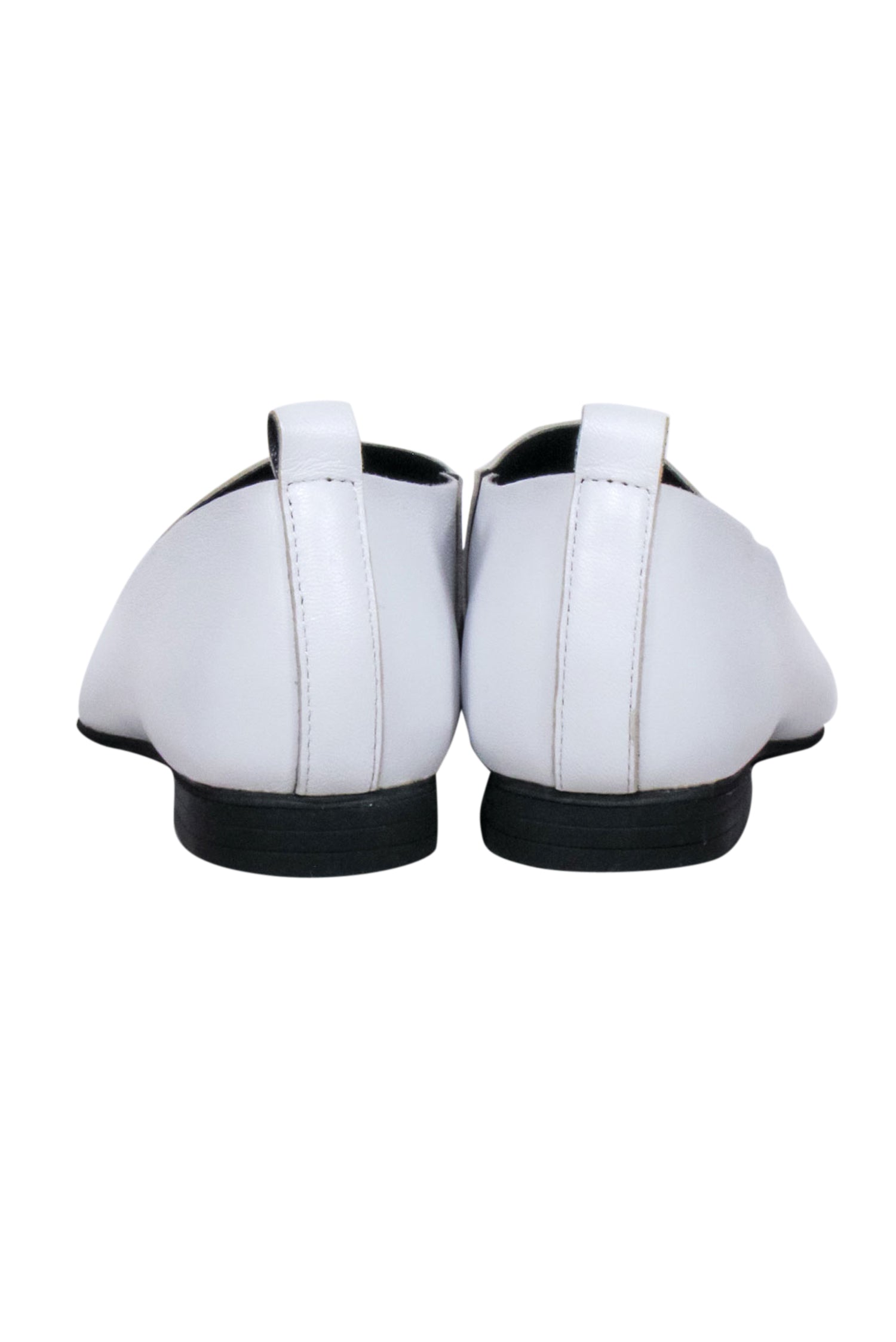 All Black's Irresistible White Leather Flats - Size 6
