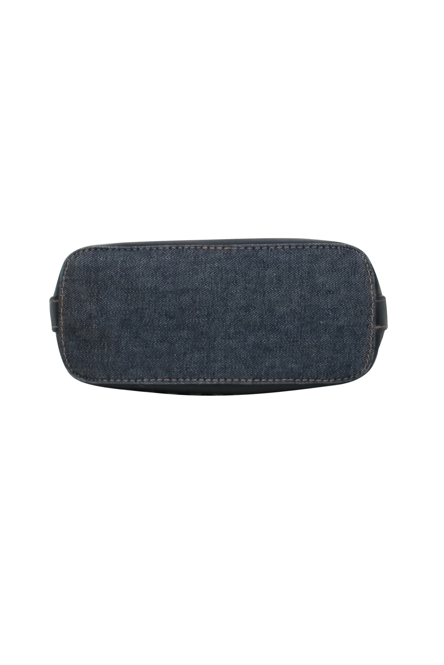 Kate Spade Dark Wash Denim & Leather Stitched Mini Handbag - Chic and Stylish