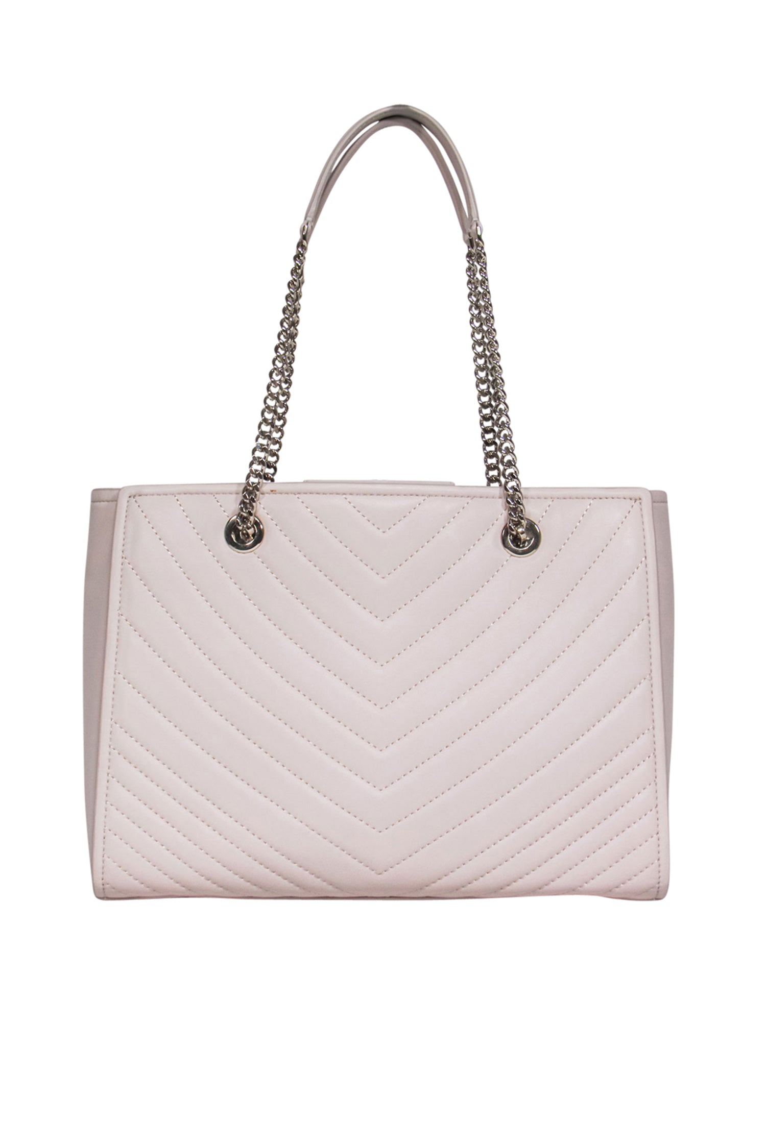 Kate Spade - Elegant Beige Leather Chevron Stitch Shoulder Handbag