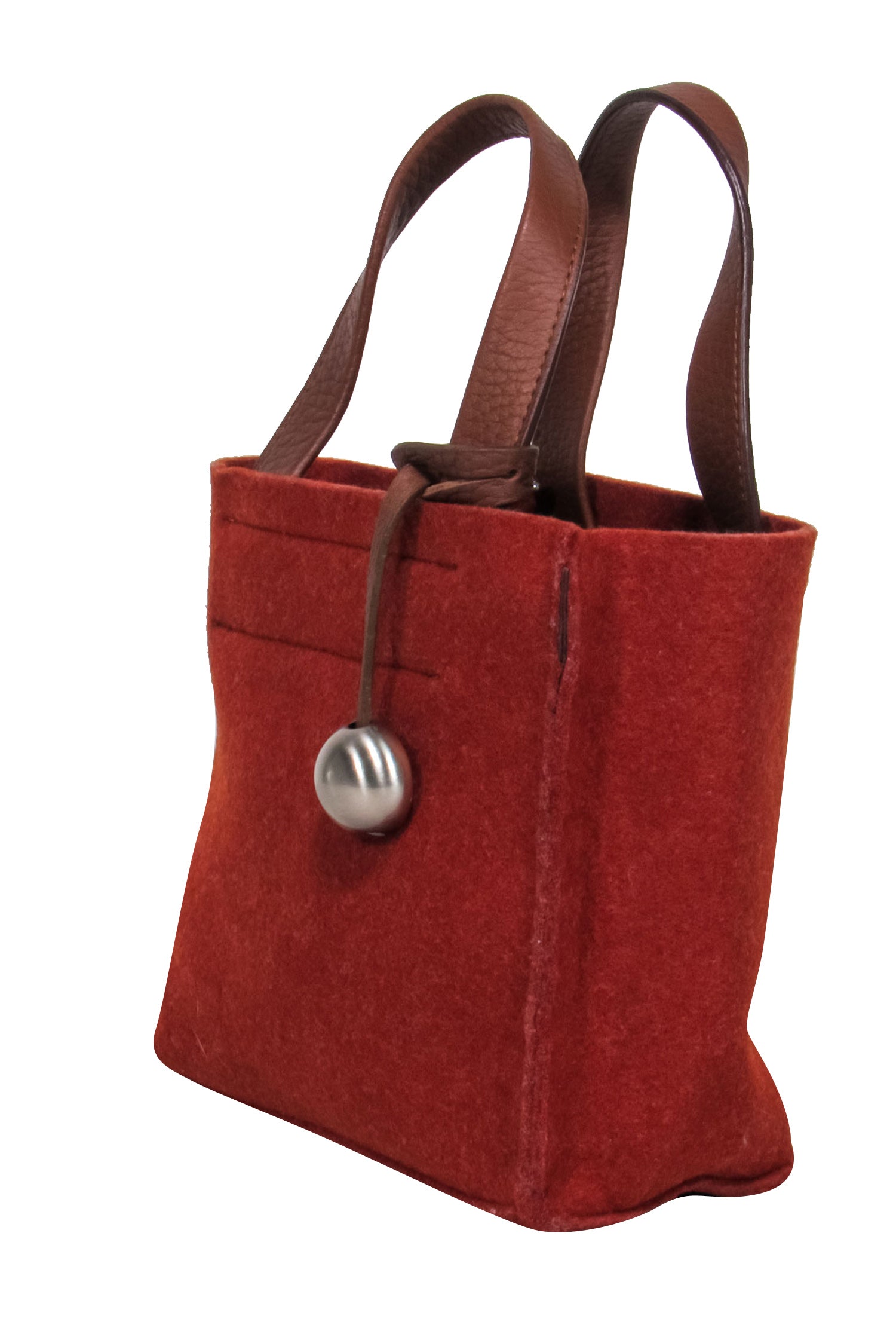 Furla Mini Bag: Burnt Orange with Brown Handle