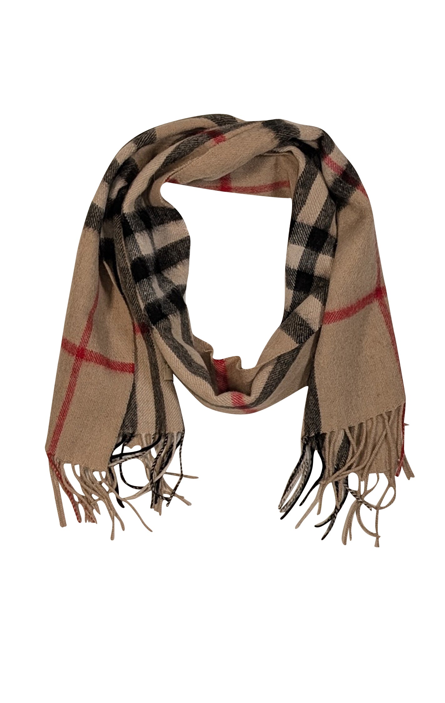 Burberry - Irresistible Beige Signature Plaid Cashmere Scarf